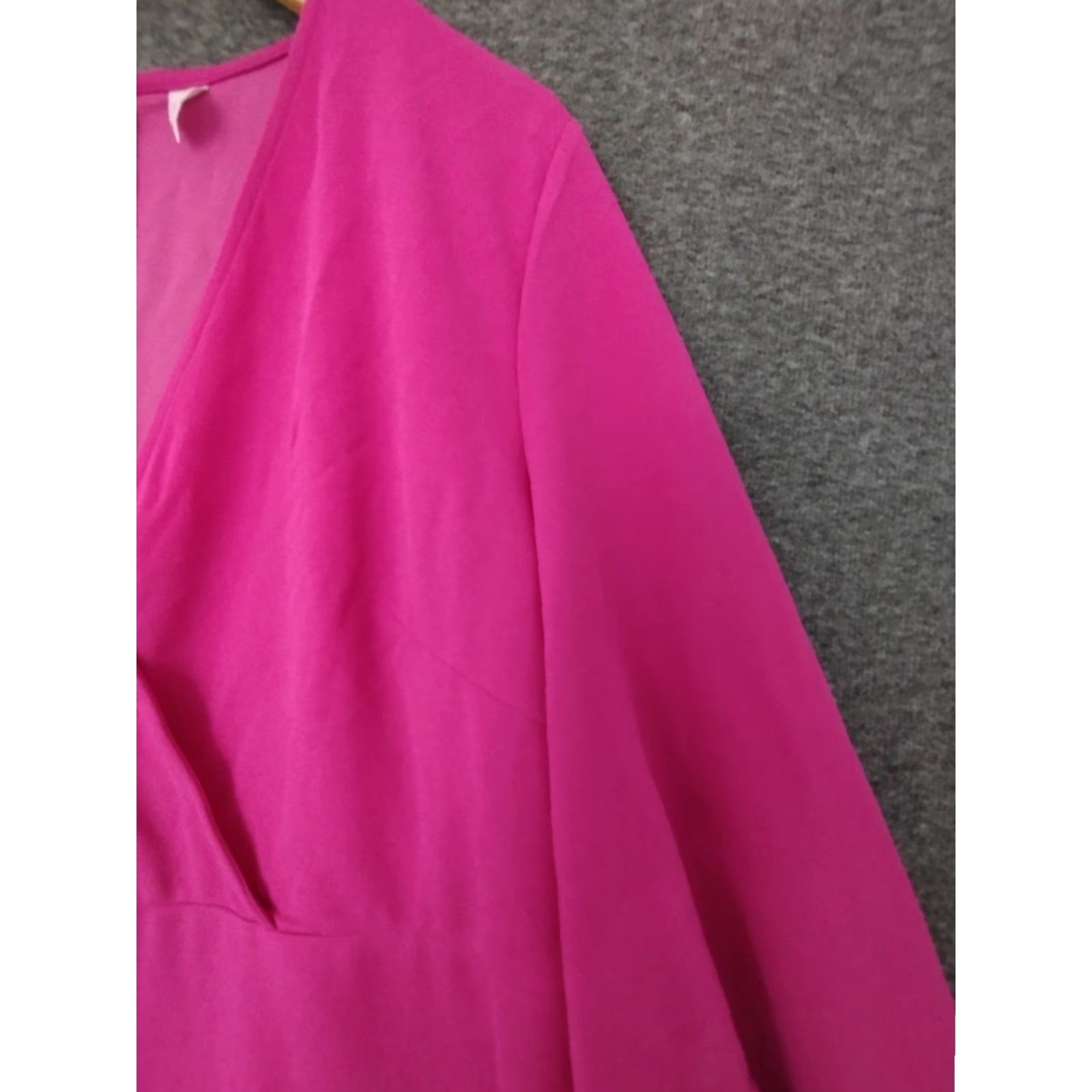 Pinko Womens Sheath Hot Pink Casual V-Neck 3/4 Sleeve Dress 3XL Size XXL / US 16-18 / IT 52-54 - 7 Thumbnail