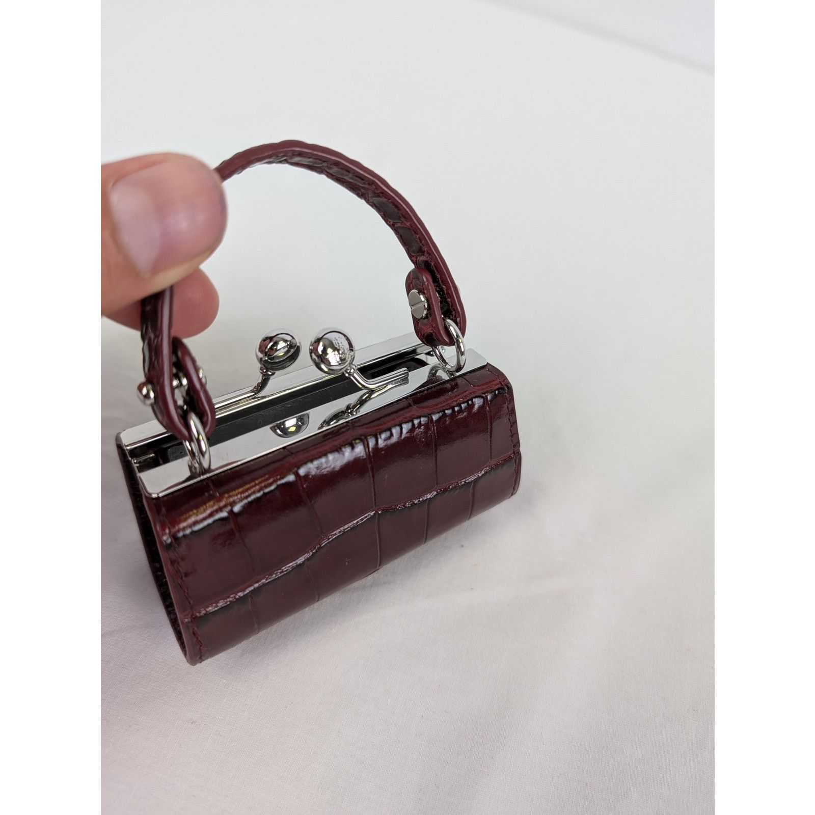 Vivienne Westwood o1rshd1 Size: OS / Crocodile Doll Bag in Burgundy Size ONE SIZE - 6 Thumbnail