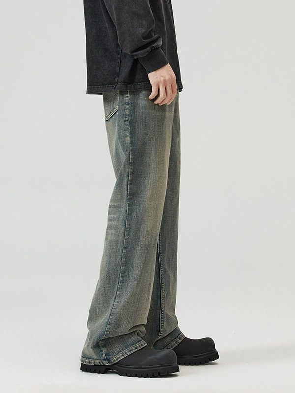 Japanese Brand Men's heavy-duty washed distressed flared jeans Size US 32 / EU 48 - 3 Thumbnail