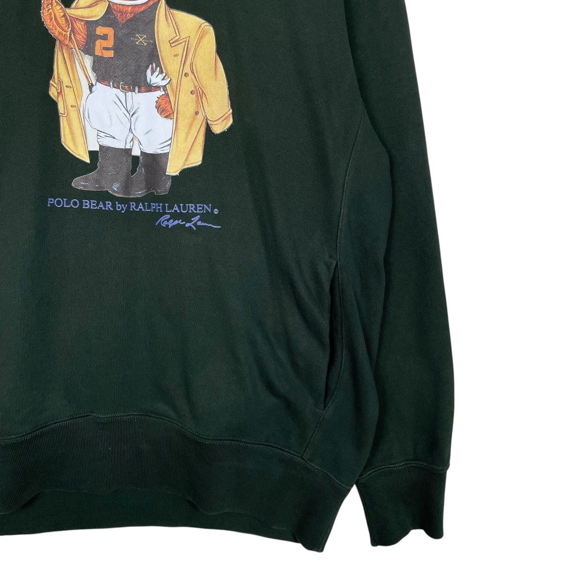 Polo Ralph Lauren Vintage Polo Bear Ralph Lauren Green Hoodie Size US L / EU 52-54 / 3 - 4 Thumbnail