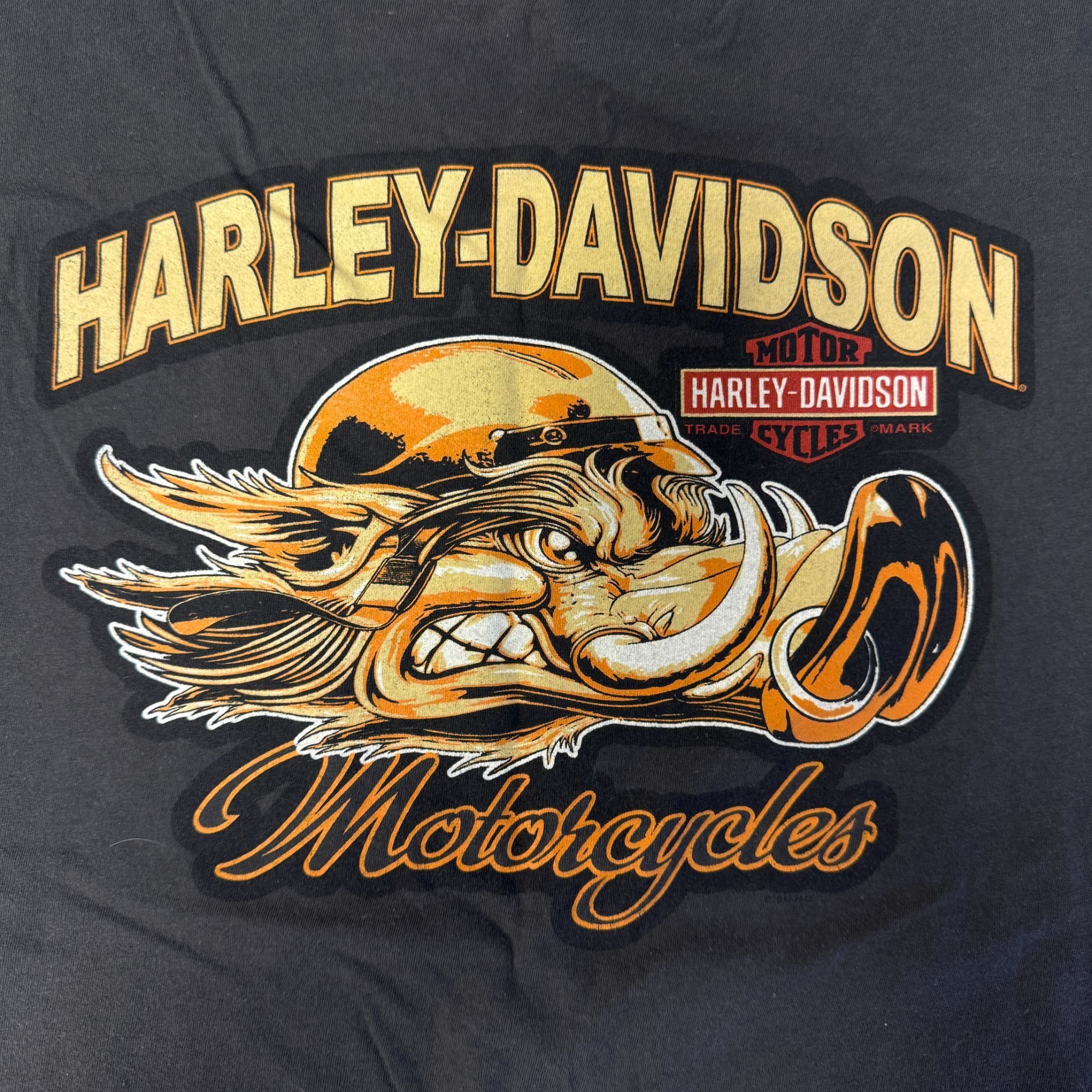 Harley Davidson HD Motorcycle HOLLYWOOD Ca PIN UP GIRL Pig Hog BIKER T Shirt Size US XXL / EU 58 / 5 - 4 Thumbnail
