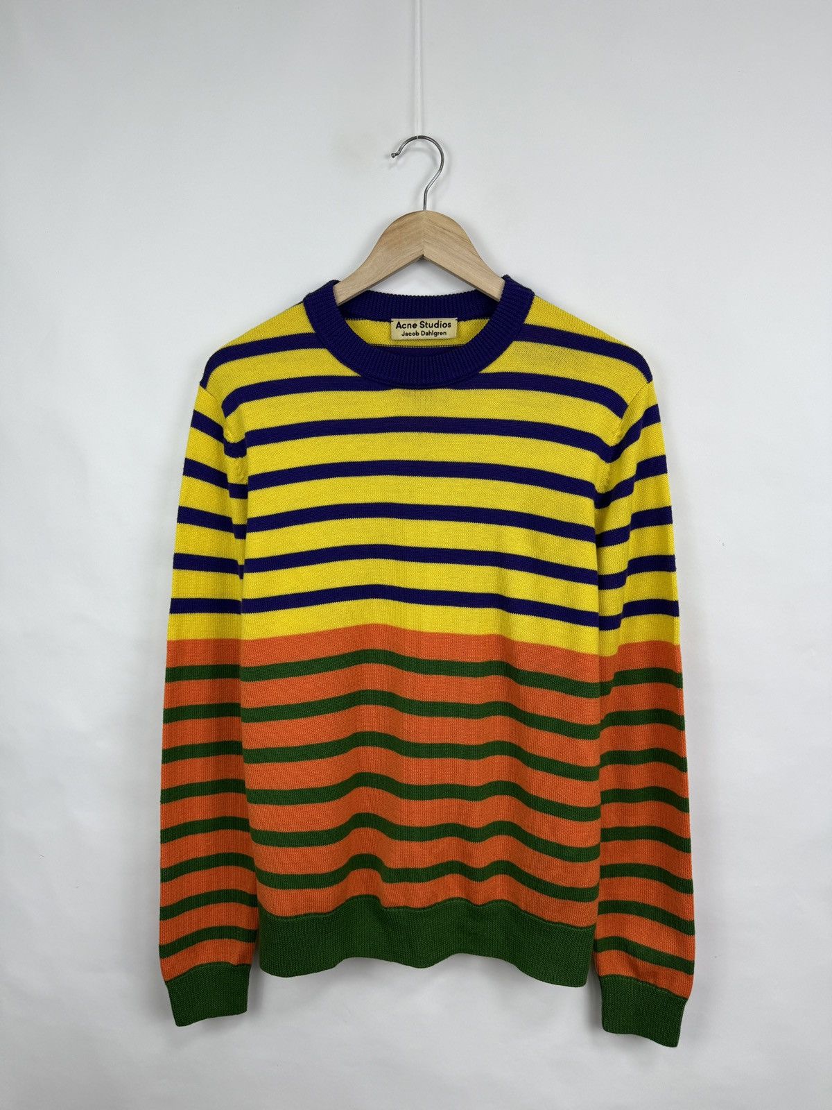 Acne Studios 🇨🇭 Acne Studios Jacob Dahlgren Wool Laine Striped Sweater Y2K Size US S / EU 44-46 / 1 - 3 Thumbnail