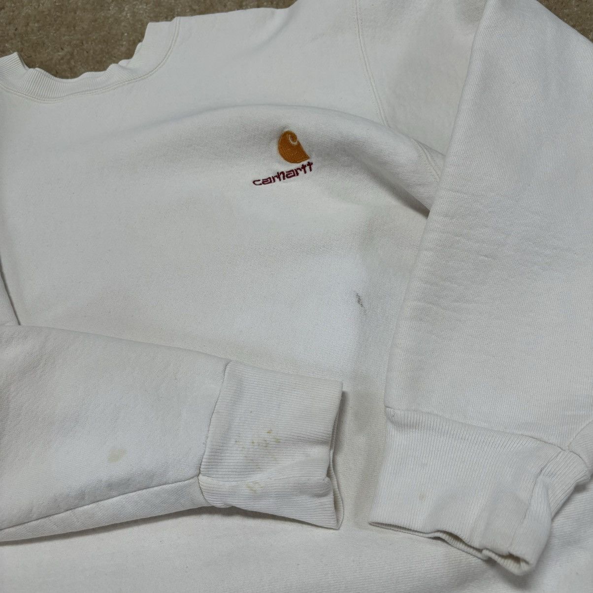 Carhartt × Vintage Vintage Carhartt Embroidered Crewneck Sweatshirt Large Size US L / EU 52-54 / 3 - 6 Thumbnail