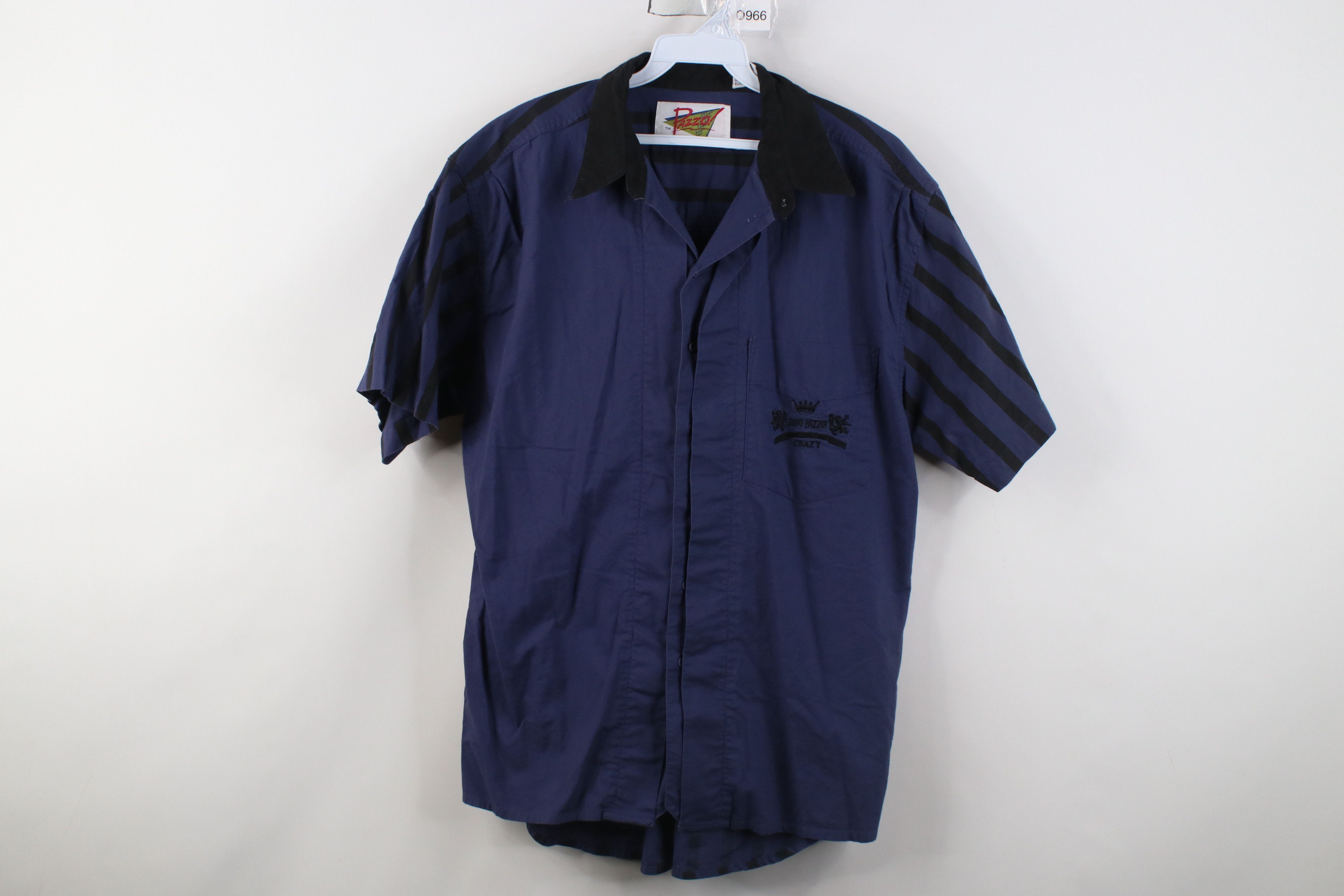 Vintage Vintage 90s Streetwear Short Sleeve Button Shirt Blue Size US L / EU 52-54 / 3 - 1 Thumbnail