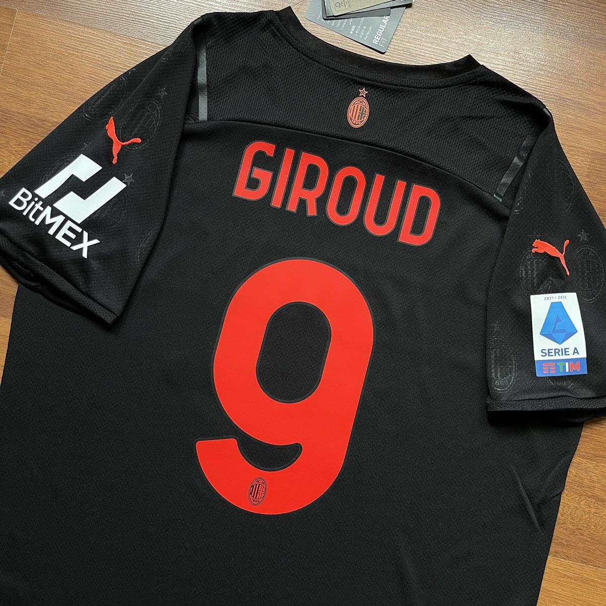 Puma × Vintage NWT AC MILAN PUMA 2021/2022 FOOTBALL THIRD JERSEY #9 GIROUD Size US L / EU 52-54 / 3 - 16 Thumbnail
