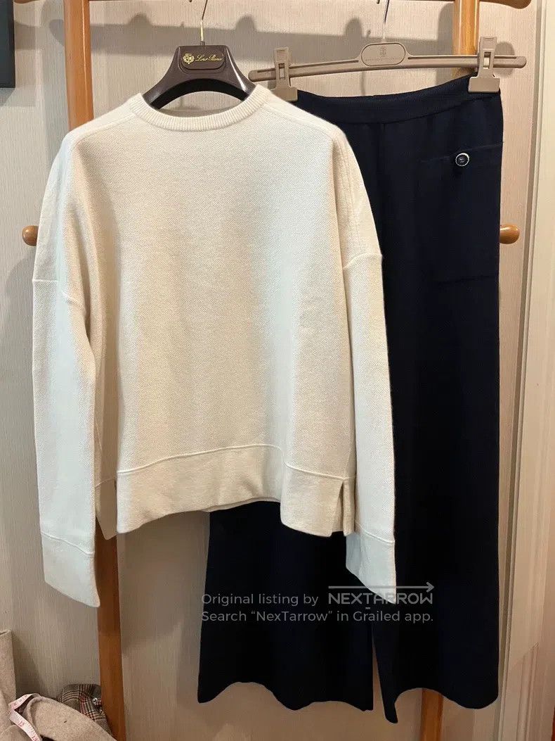 Loro Piana Loro Piana White Cashmere Sweater Size S / US 4 / IT 40 - 1 Thumbnail