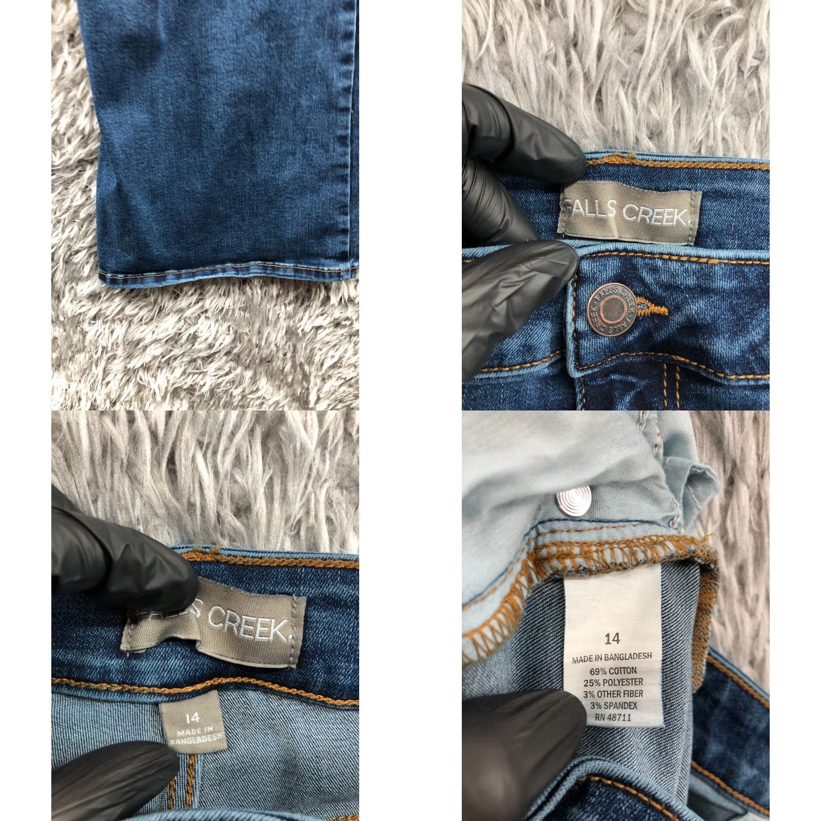 Vintage Falls Creek High Rise Flare Jeans Size 14 Womens Medium Wash Blue Size 36" / US 14 / IT 50 - 8 Thumbnail