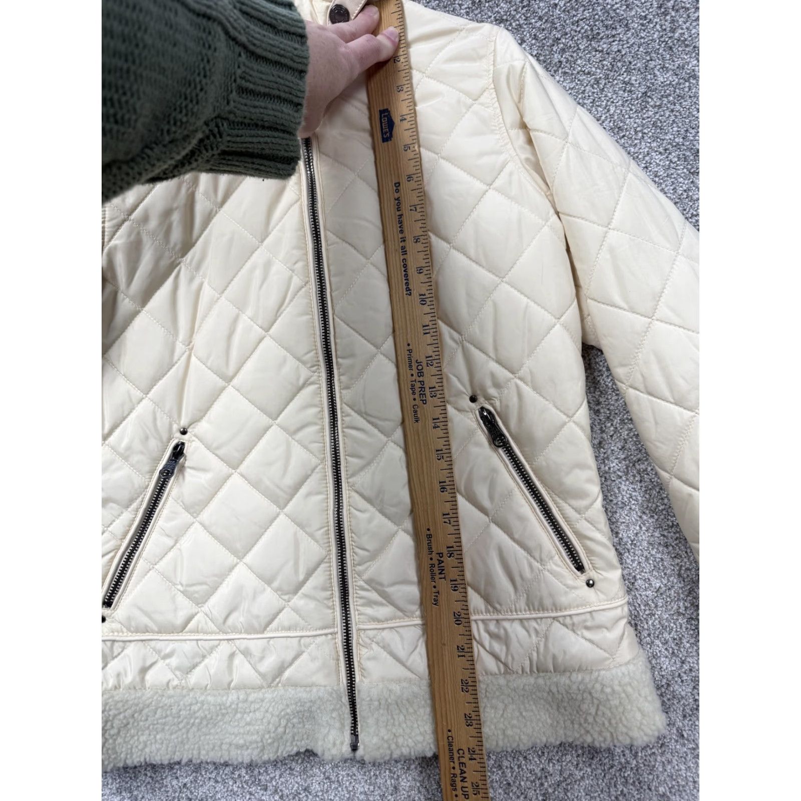 U.S. Polo Assn. U.S. Polo Assn. Jacket Womens Small White Quilted Puffer Full Zip Faux Fur Trim Size S / US 4 / IT 40 - 4 Thumbnail