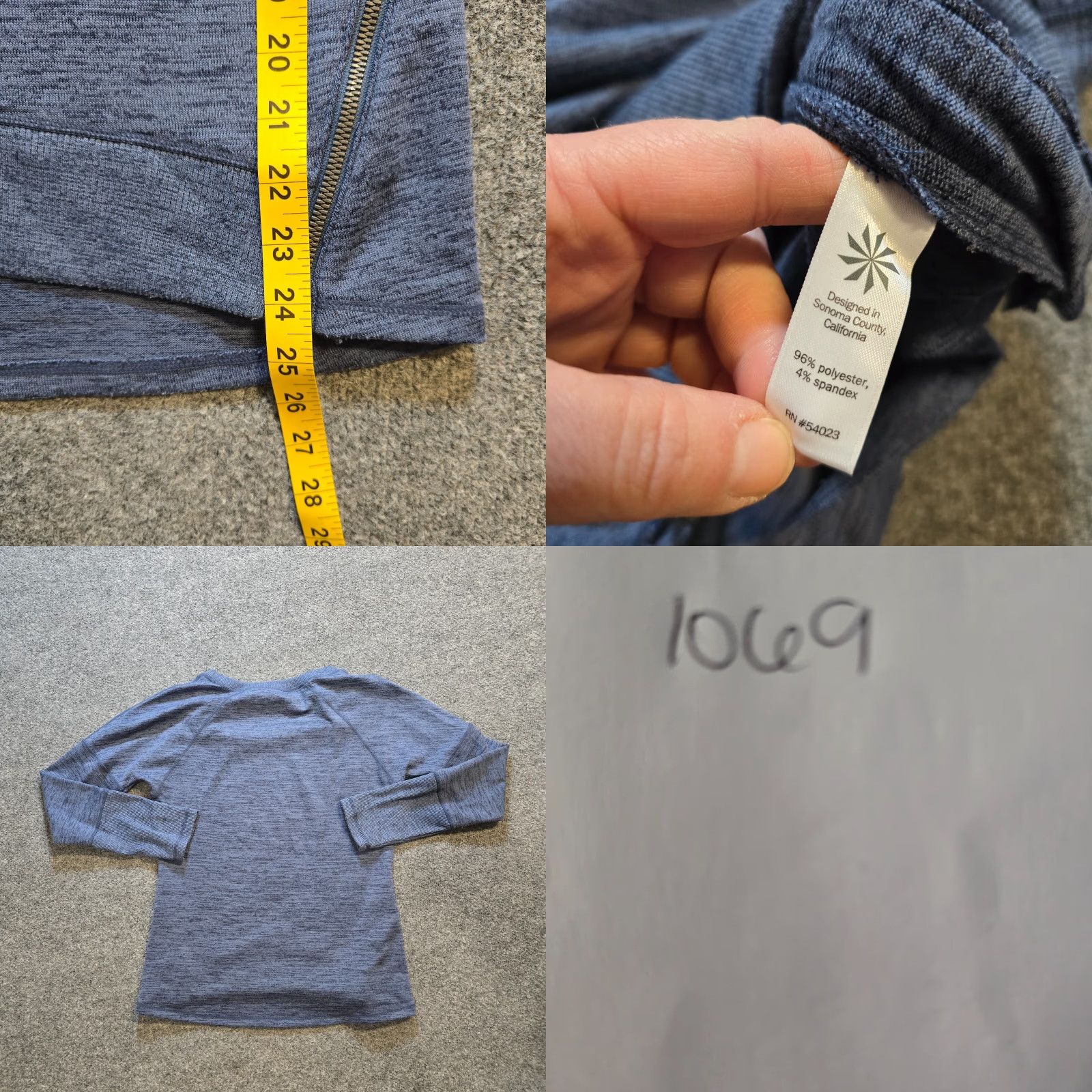 Athleta Athleta Top Women Size Small Blue Sweatshirt Zippers Long Sleeve Stretch Casual Size S / US 4 / IT 40 - 8 Thumbnail