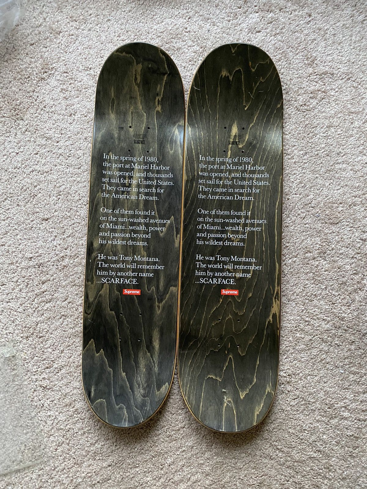 Supreme Supreme Scarface skate deck set of 2 authentic Size ONE SIZE - 7 Thumbnail