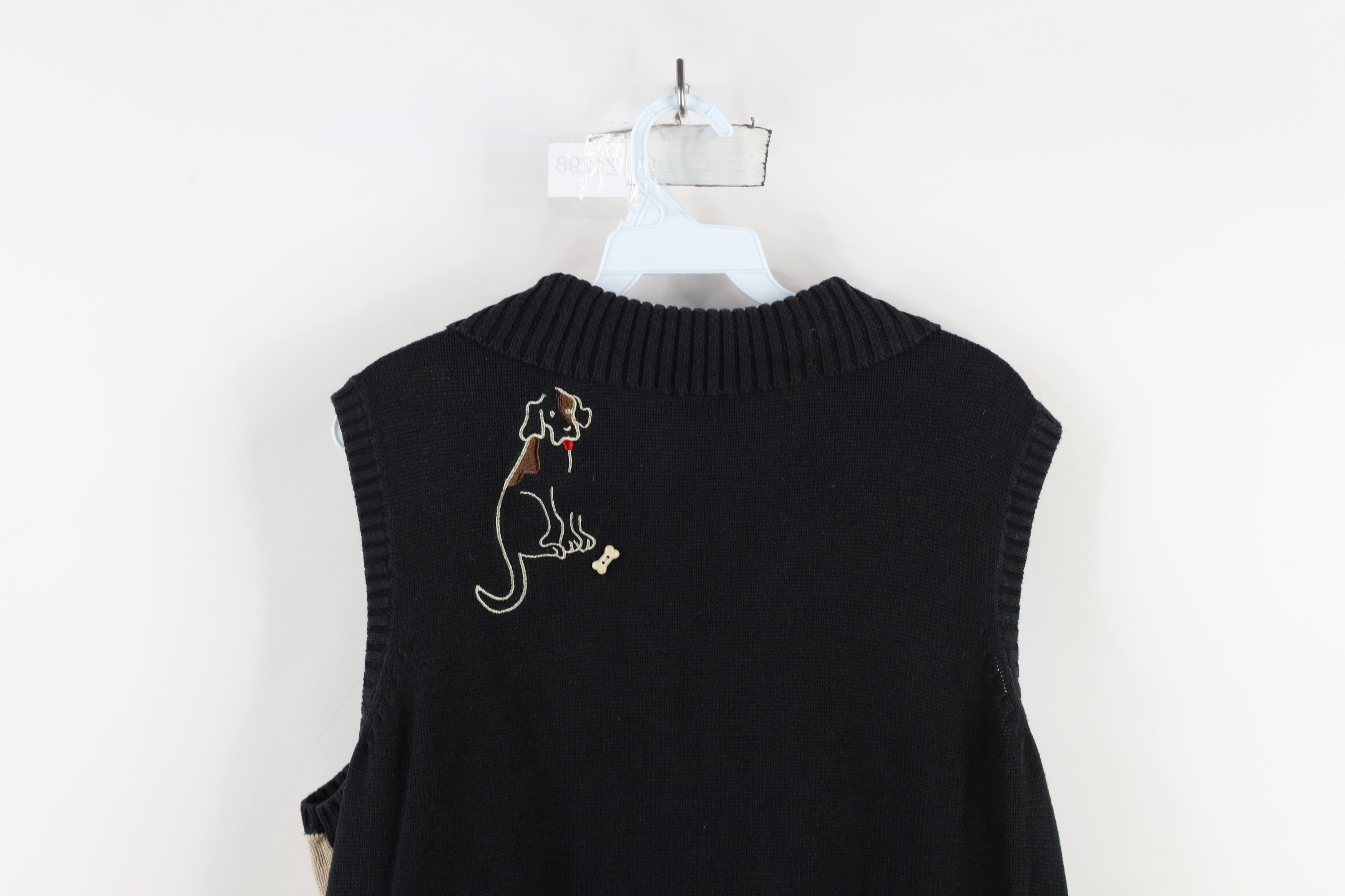 Vintage Vintage 90s Streetwear Dog Puppy Knit Full Zip Sweater Vest Size XXL / US 16-18 / IT 52-54 - 12 Thumbnail