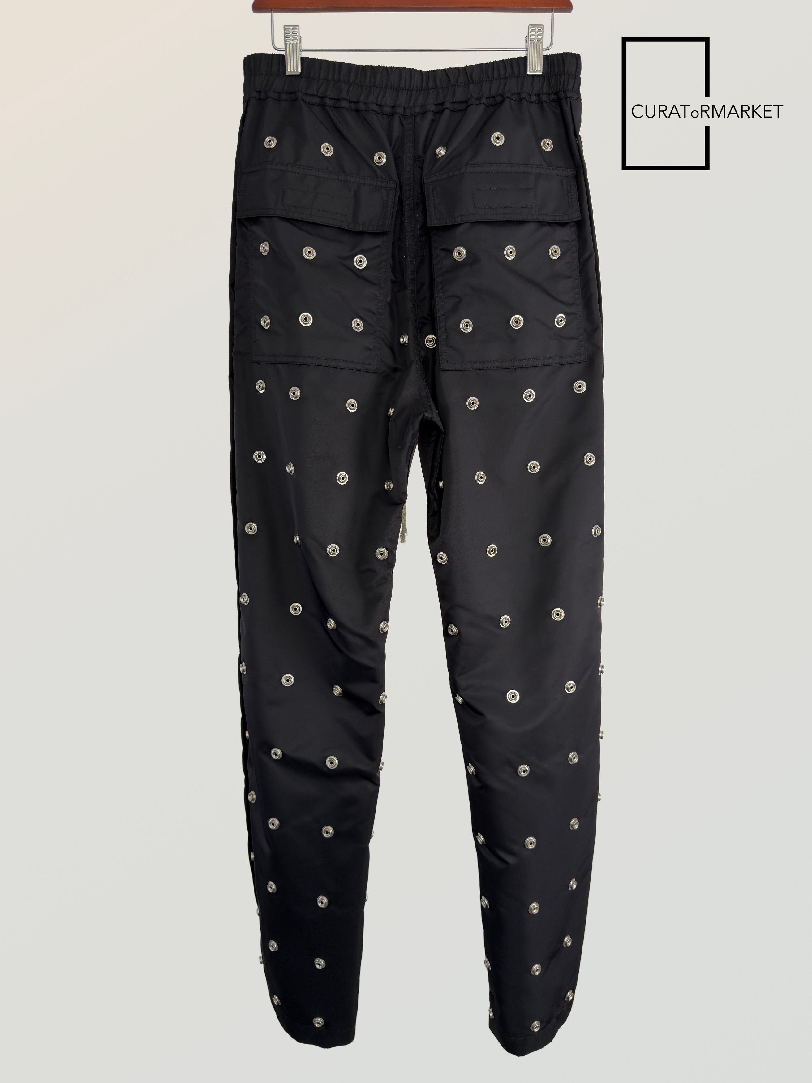 Rick Owens Drkshdw GRAIL SAMPLE Press Stud Button Nylon Pusher Pants SS24 Lido Size US 32 / EU 48 - 2 Thumbnail