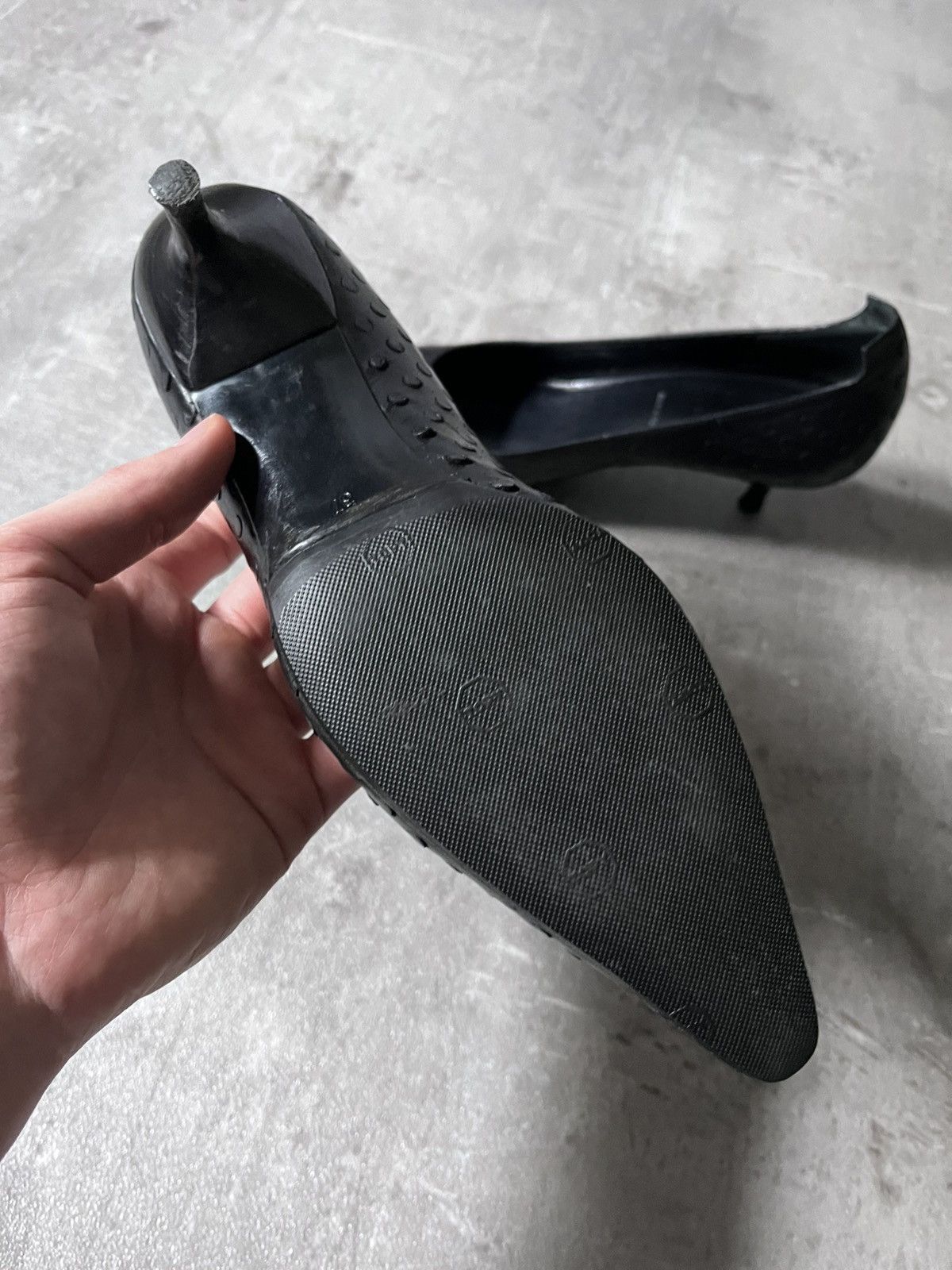 Helmut Lang Helmut Lang F/W 2000 Textured leather mini heels Size US 7 / IT 37 - 10 Thumbnail