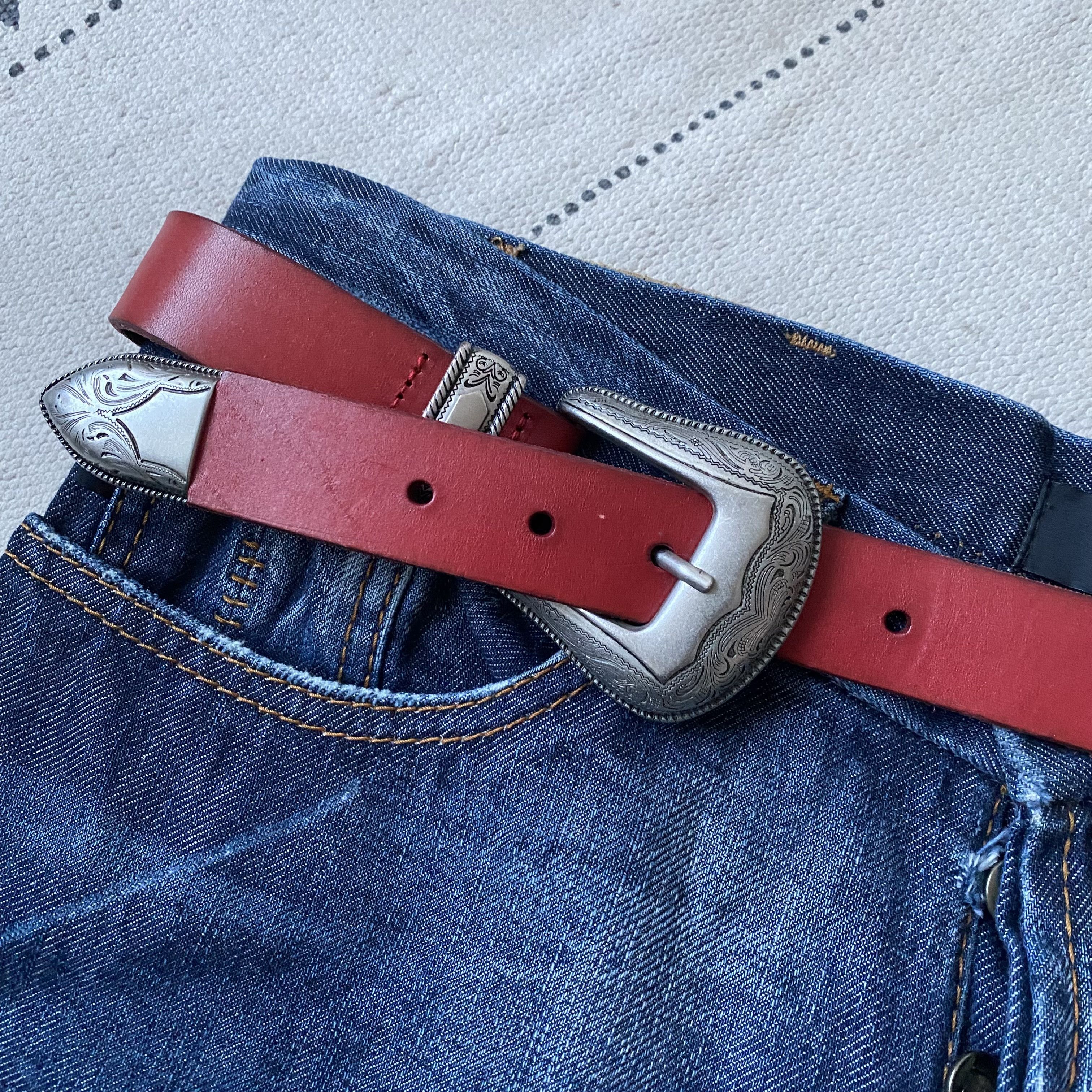 Japanese Brand 2000s Vintage Belts Y2K Western Punk leather belt Japanese Size 34 - 2 Thumbnail