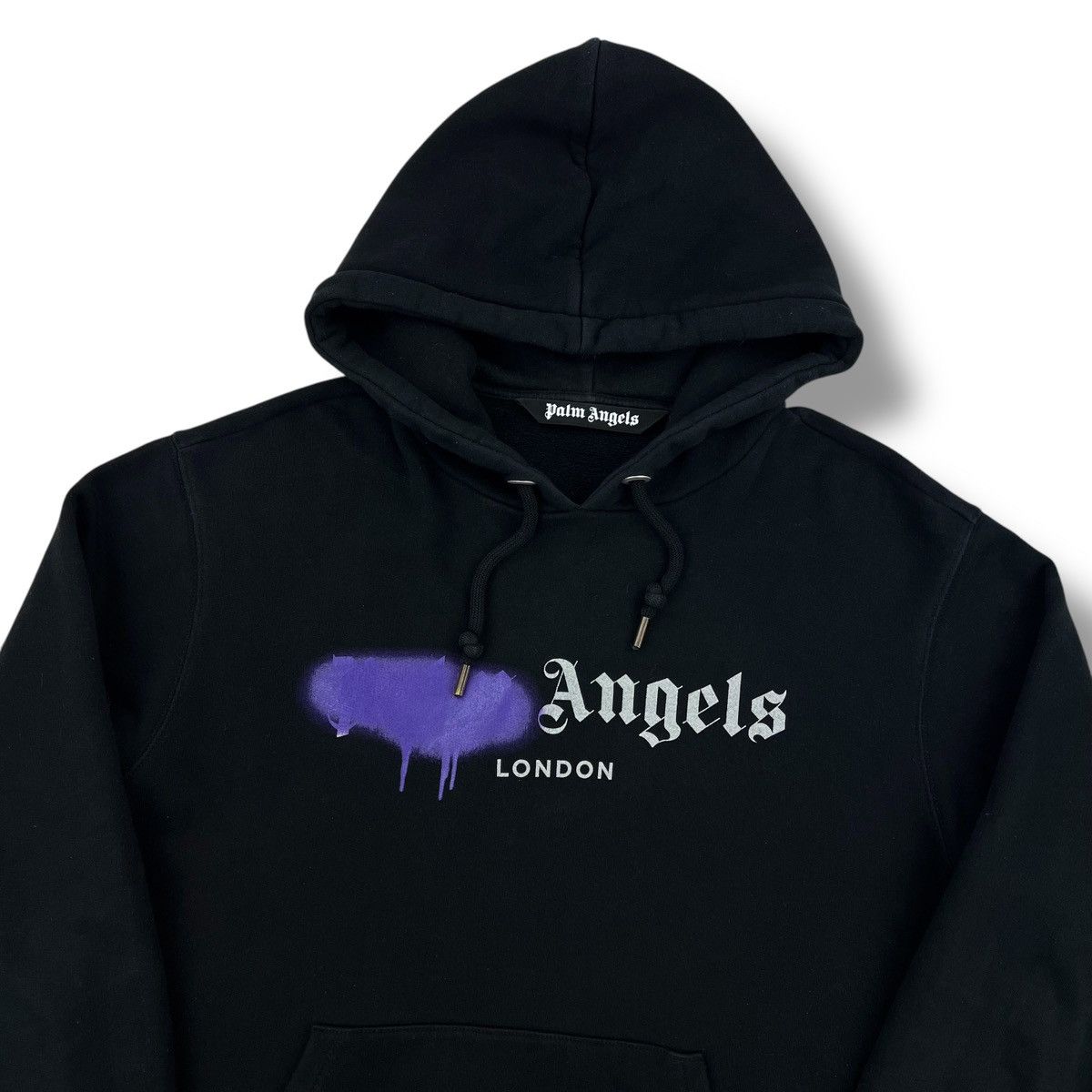 Palm Angels Palm Angels Purple Spray Logo Print Hoodie Size US L / EU 52-54 / 3 - 1 Thumbnail