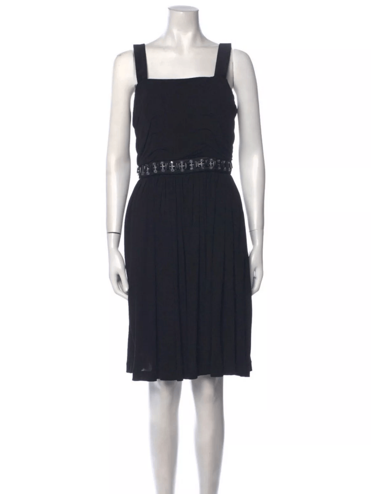 Dolce & Gabbana D&G Square Neckline Knee-Length Dress Size M US6 IT 42 Size M / US 6-8 / IT 42-44 - 1 Thumbnail