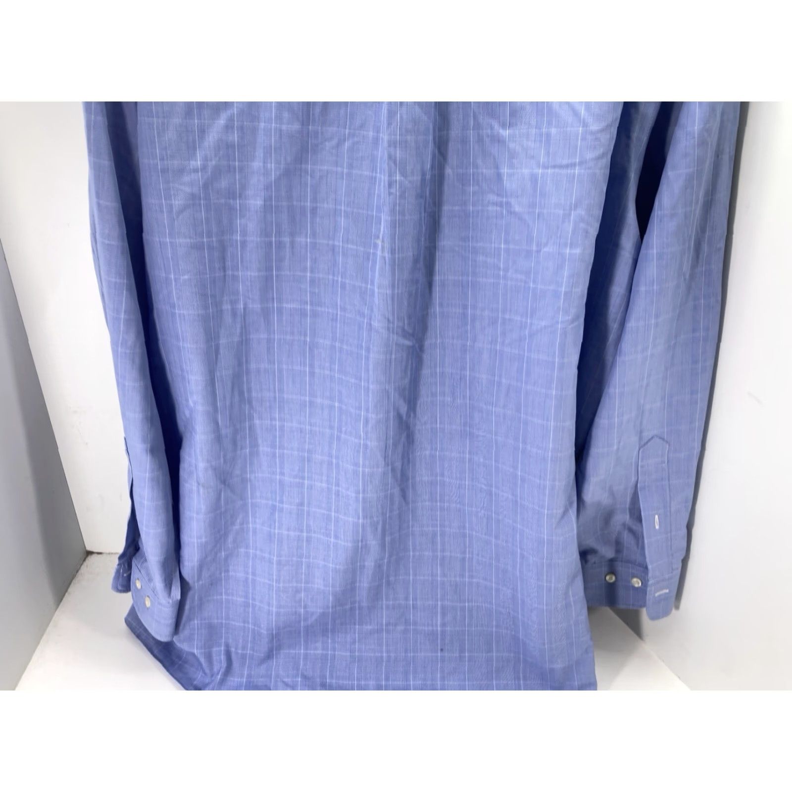 Brooks Brothers Brooks Brothers Regent Dress Shirt Men 2XL 18/35 Blue Window Pane Cotton Shirt Size 48R - 7 Thumbnail