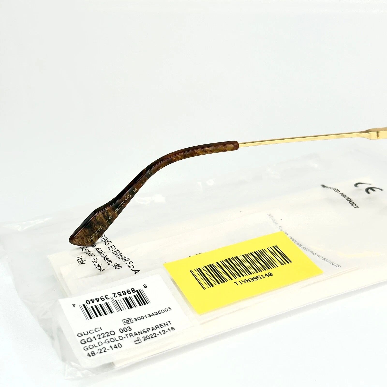 Gucci GUCCI GG1222O 1222 Gold Brown Web Eyeglass Optical Frame 003 Size ONE SIZE - 2 Thumbnail
