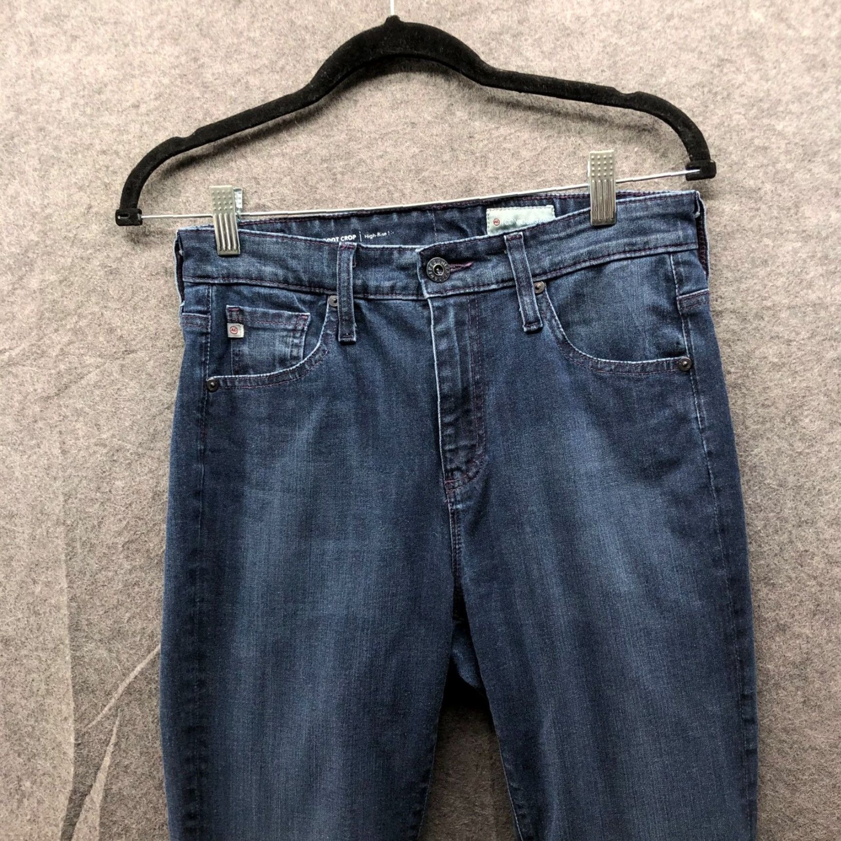 Vintage AG Adriano Goldschmied Farrah Boot Crop High Rise Jeans Womens 27 Contour 360 Size 27" / US 4 / IT 40 - 3 Thumbnail