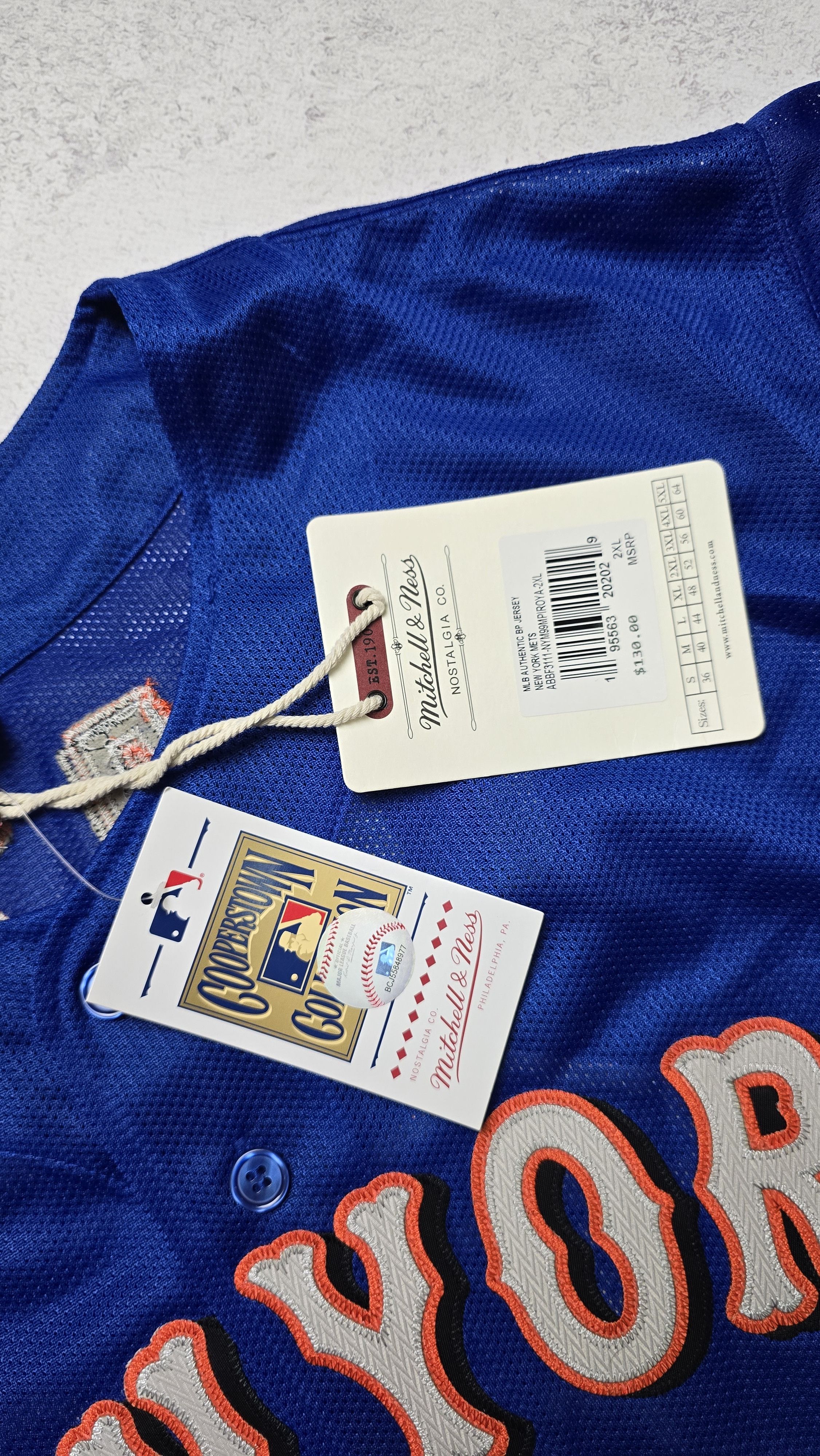 Mitchell & Ness Mike Piazza New York Mets 1999 Button Jersey Size US XXL / EU 58 / 5 - 14 Thumbnail