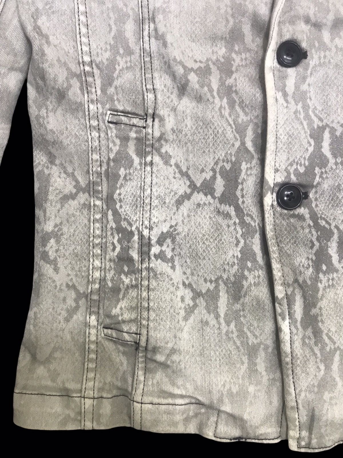 Tornado Mart 💥VERY RARE💥TORNADO MART SNAKESKIN SKINNY FIT JACKET F362 Size S / US 4 / IT 40 - 10 Thumbnail