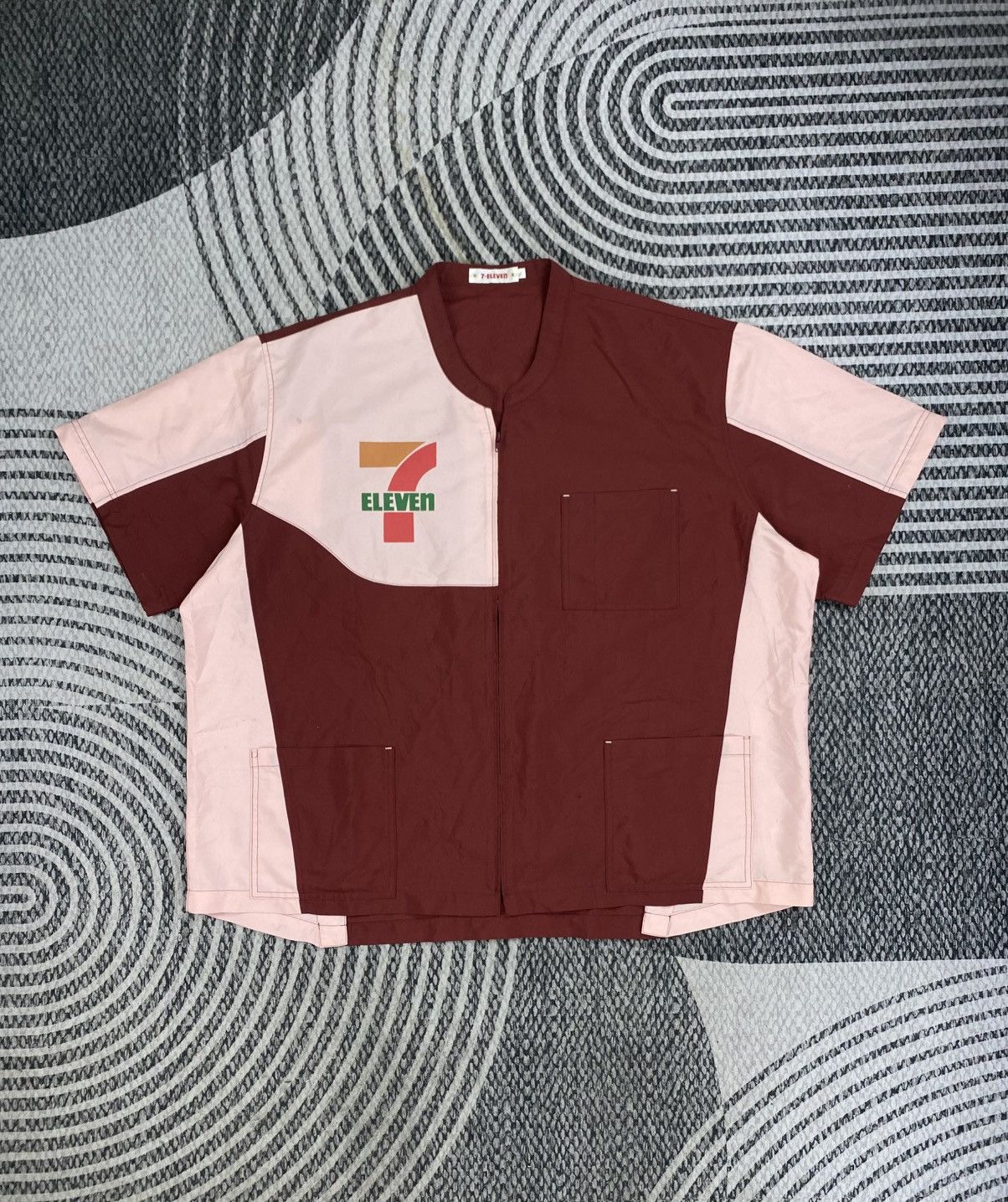Japanese Brand Vtg 7 Eleven Block Color Workwear Zipper Jacket Size US XXL / EU 58 / 5 - 1 Thumbnail