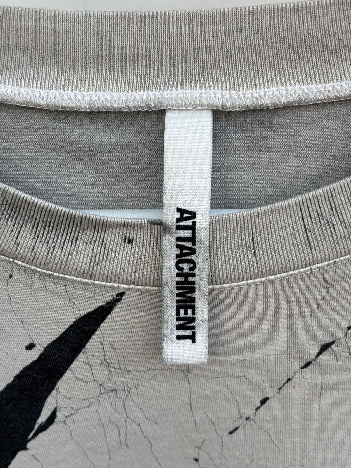 Kazuyuki Kumagai Attachment SAMPLE Brushed Stroke Washed T-shirt Size US L / EU 52-54 / 3 - 4 Thumbnail
