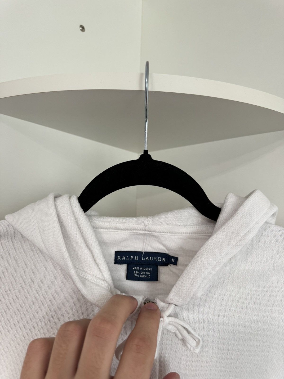 Polo Ralph Lauren Polo Ralph Lauren Zip Up White Hoodie Size M / US 6-8 / IT 42-44 - 6 Thumbnail