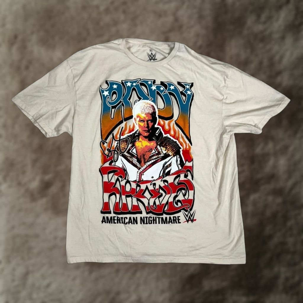 RHODE WWE Cody Rhodes T-Shirt Mens XL White American Nightmare Wrestling Graphic Size US XL / EU 56 / 4 - 1 Thumbnail