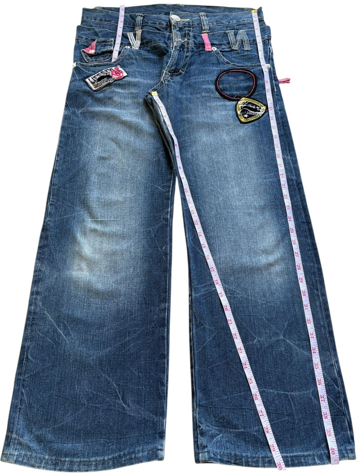 JNCO × Japanese Brand Vintage Japanese Brand Double Waist Blue Wash Baggy Jean Size US 36 / EU 52 - 13 Thumbnail