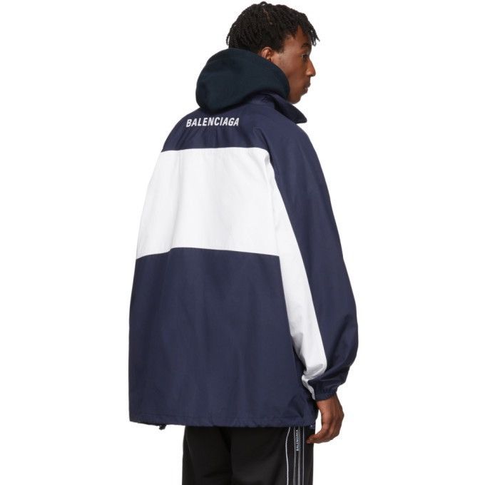 Balenciaga Final Drop📦 Balenciaga Blue White Zip-up Jacket Size US XL / EU 56 / 4 - 13 Thumbnail