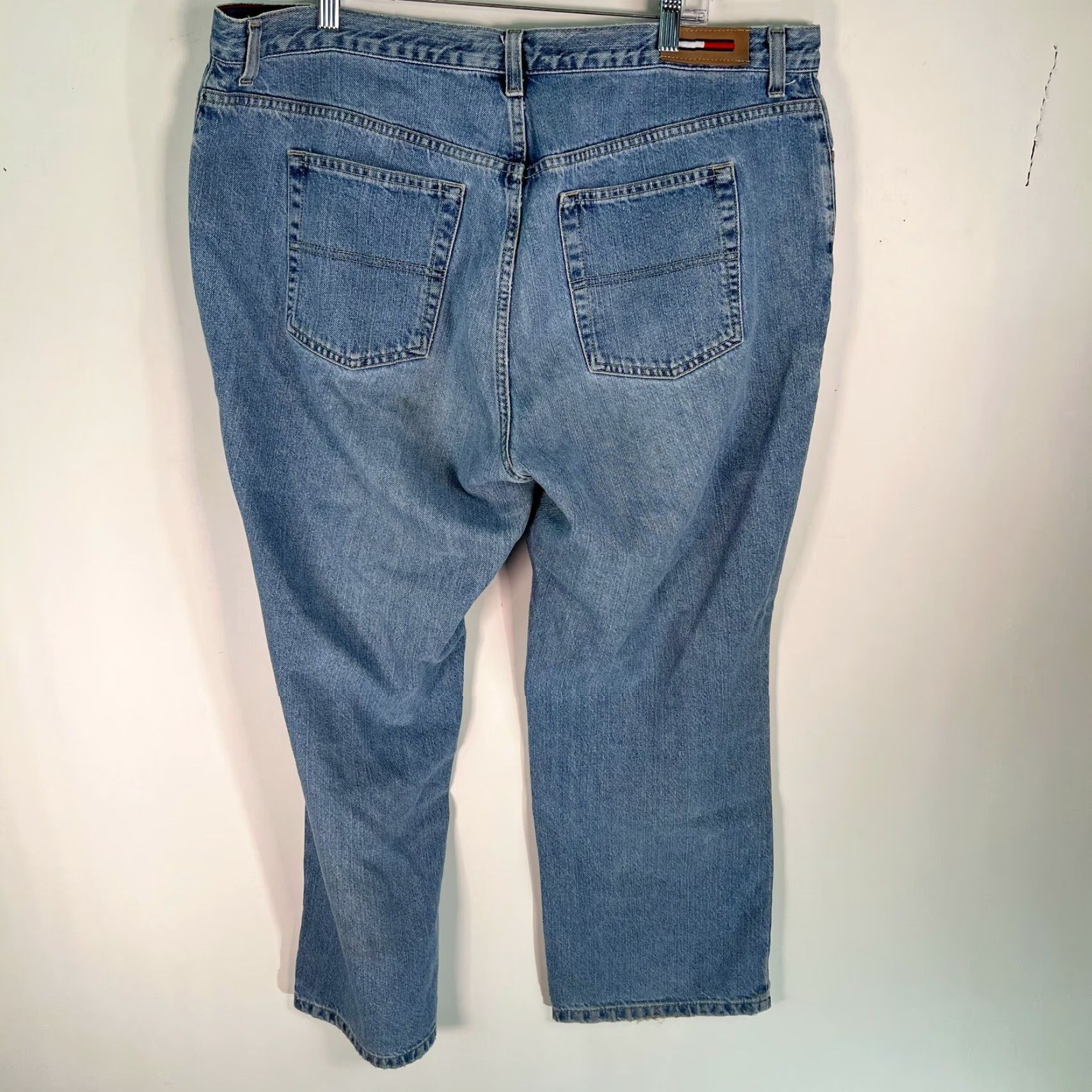 Tommy Hilfiger Tommy Hilfiger Womens Regular Fit Mid Rise Denim Blue Cropped Jeans Size 16 Size 38" / US 16 / IT 52 - 2 Thumbnail
