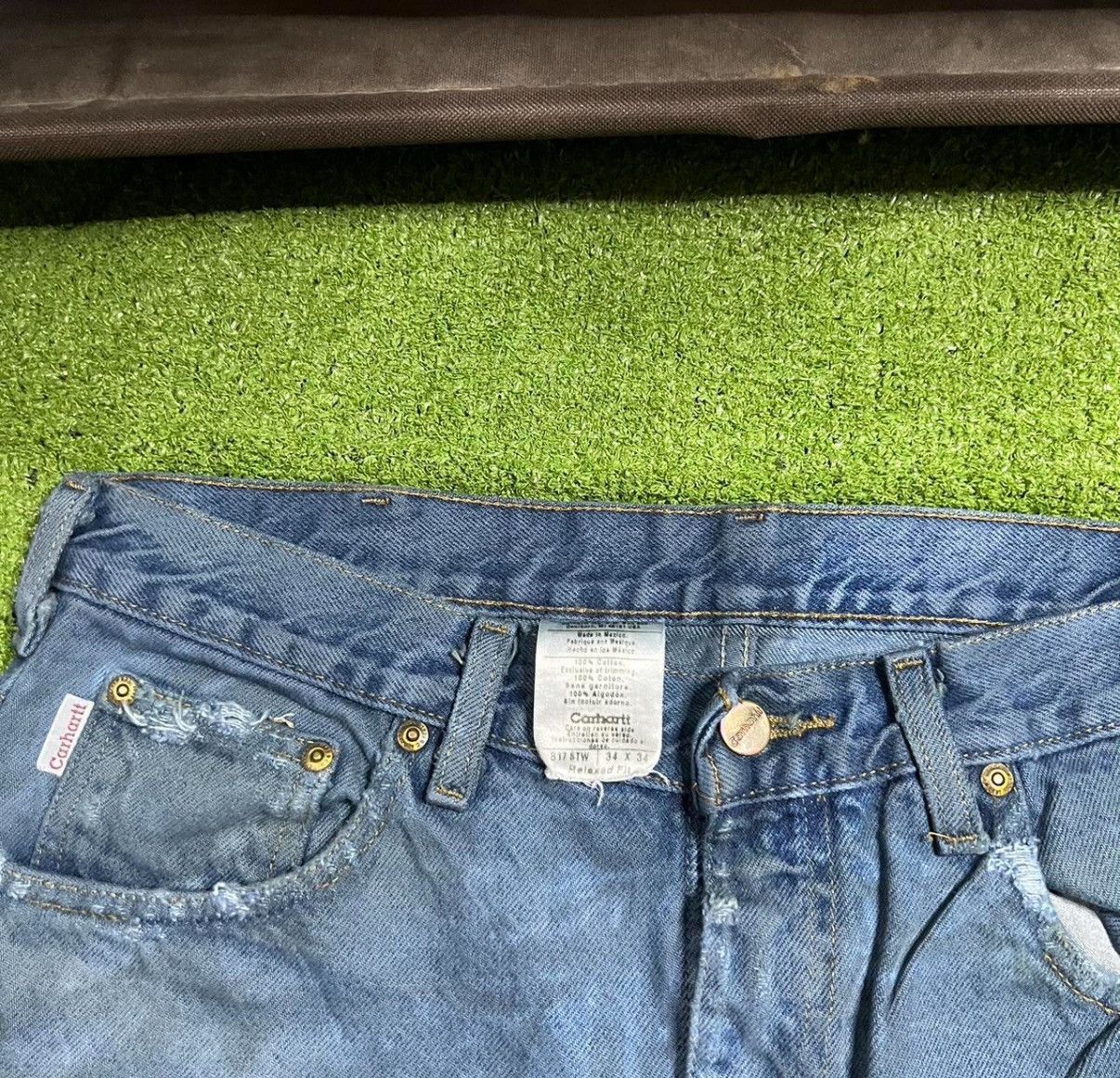 Carhartt Carhartt Faded Blue Dye Straight Pants Size US 34 / EU 50 - 4 Thumbnail