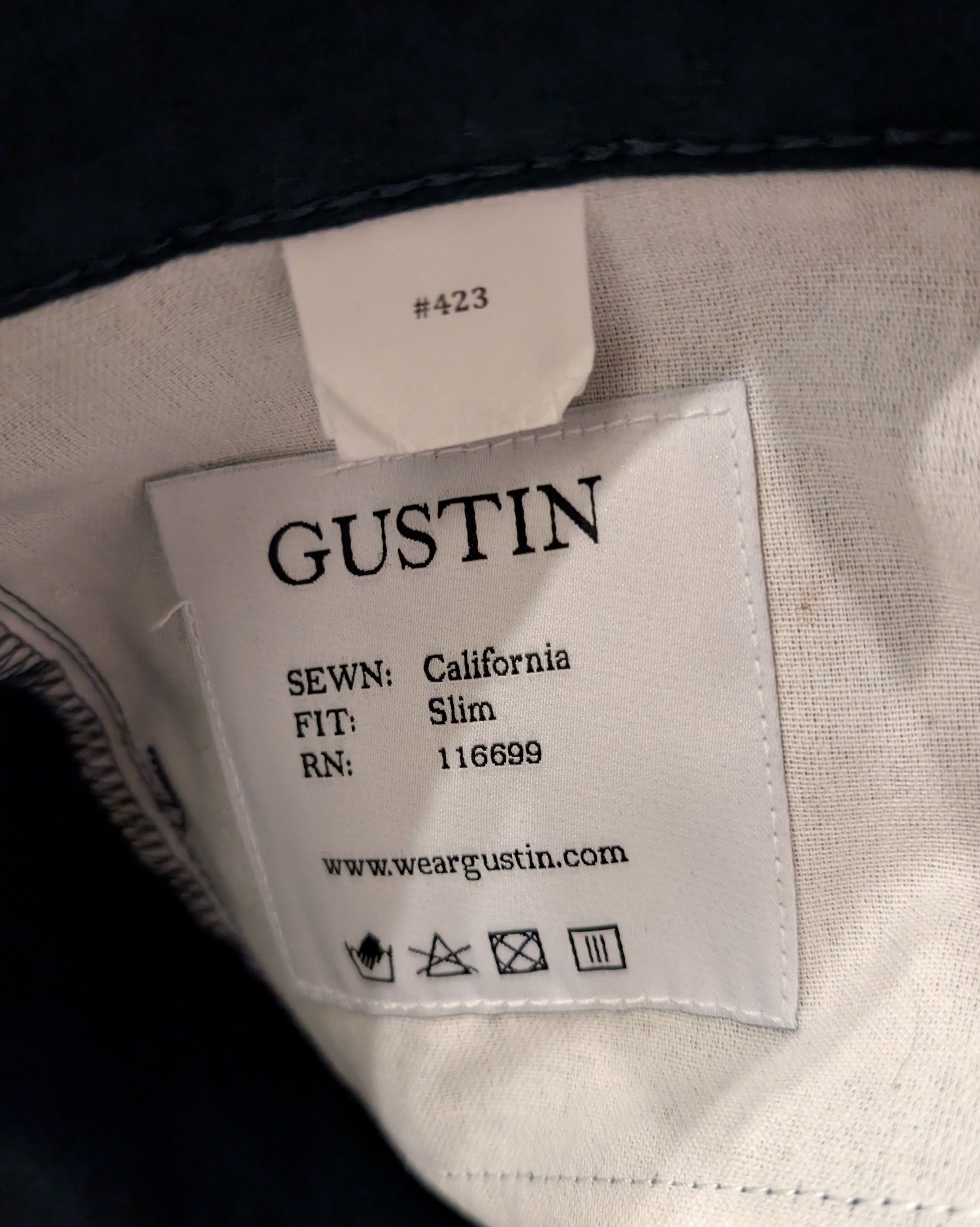 Gustin Gustin #423 Moleskin Stretch 5-Pocket Pants Sea Blue Size US 33 - 3 Thumbnail