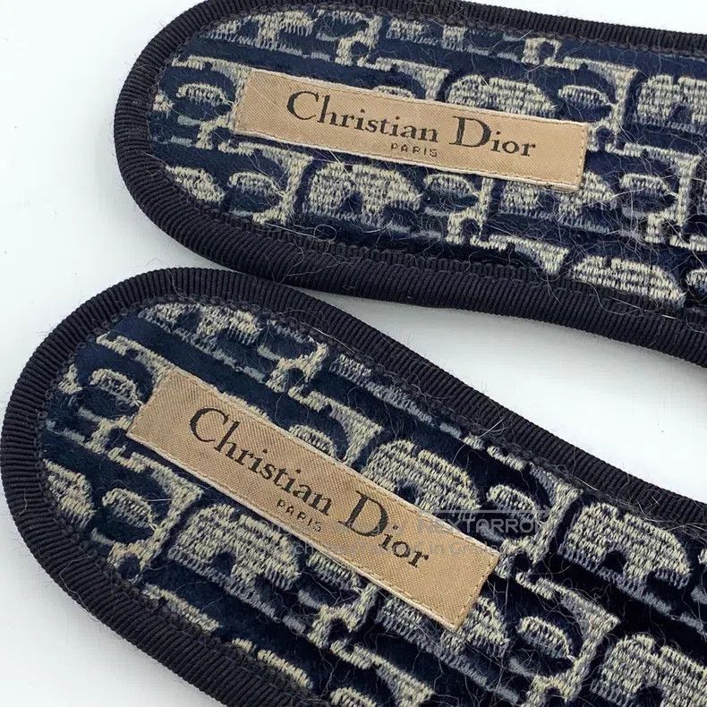 Dior Dior Dark blue logo jacquard full print casual flat one-wo Size US 6 / IT 36 - 8 Thumbnail