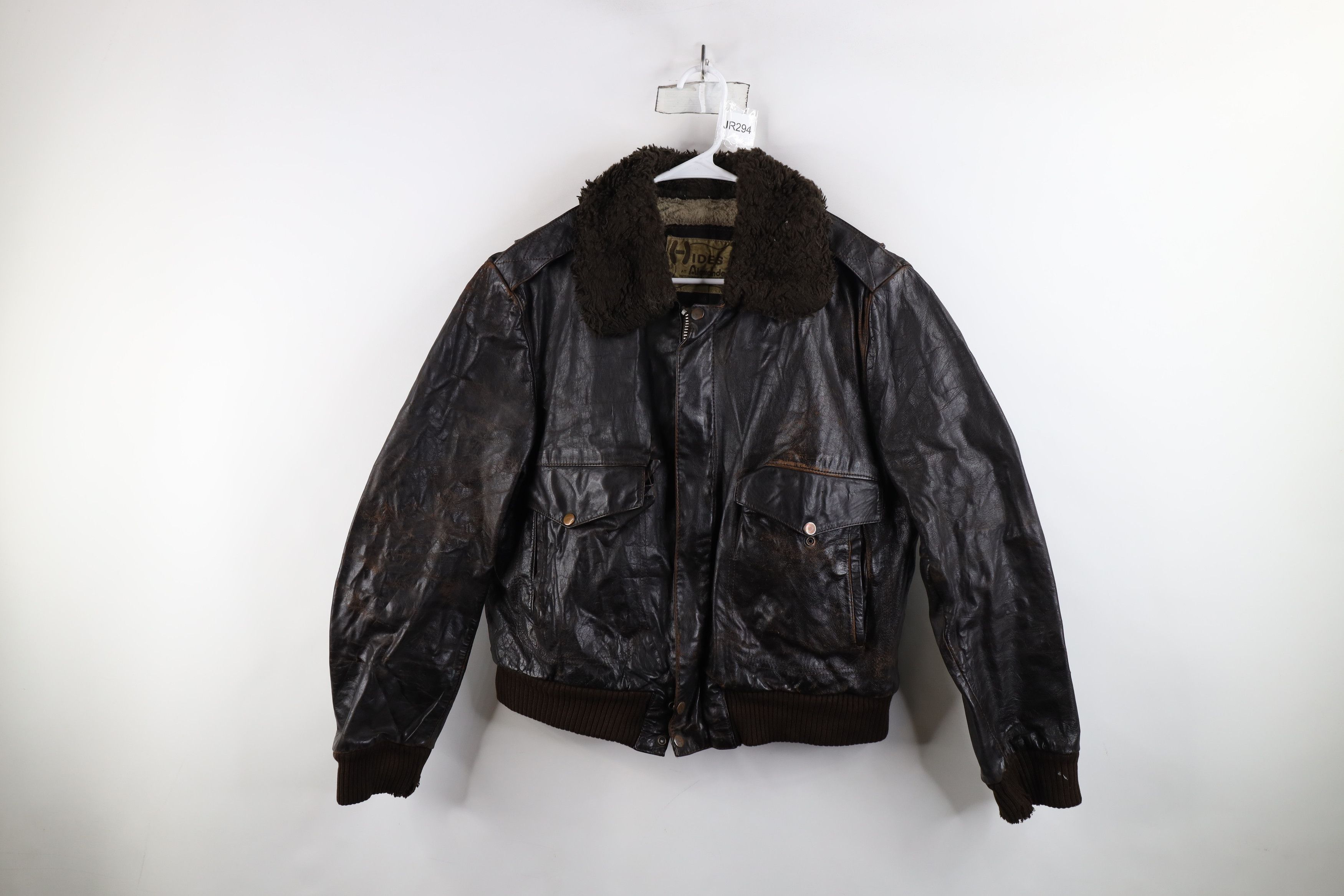 Vintage Vintage 70s Fleece Lined G-1 Flight Bomber Jacket Brown Size US L / EU 52-54 / 3 - 1 Thumbnail