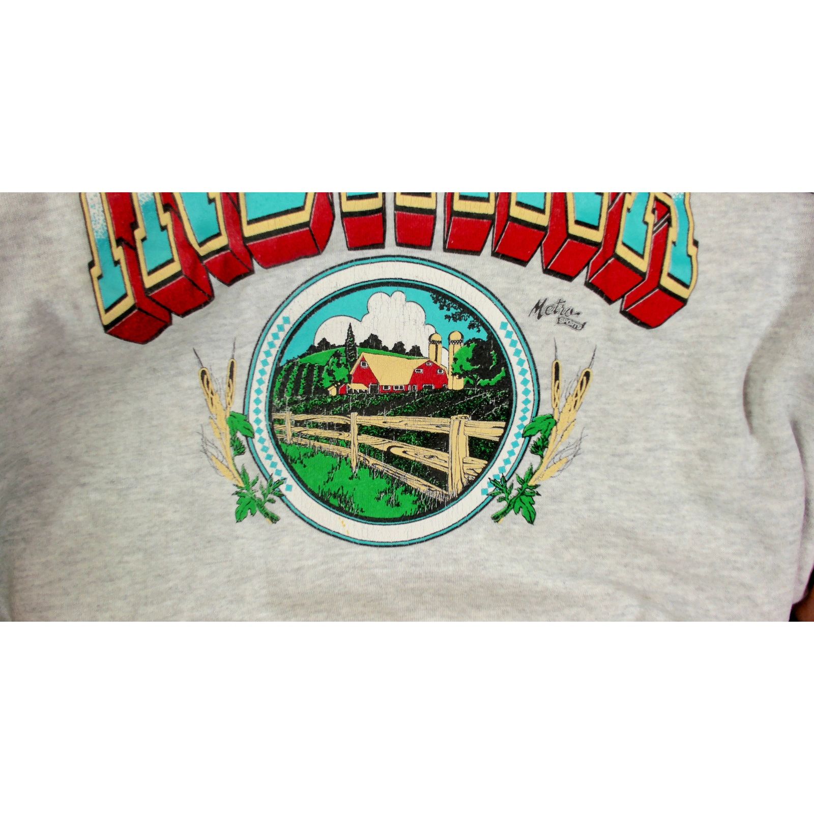 Vintage Vintage 90s Oversized Indiana Farm Spellout Crewneck Size XL / US 12-14 / IT 48-50 - 12 Thumbnail