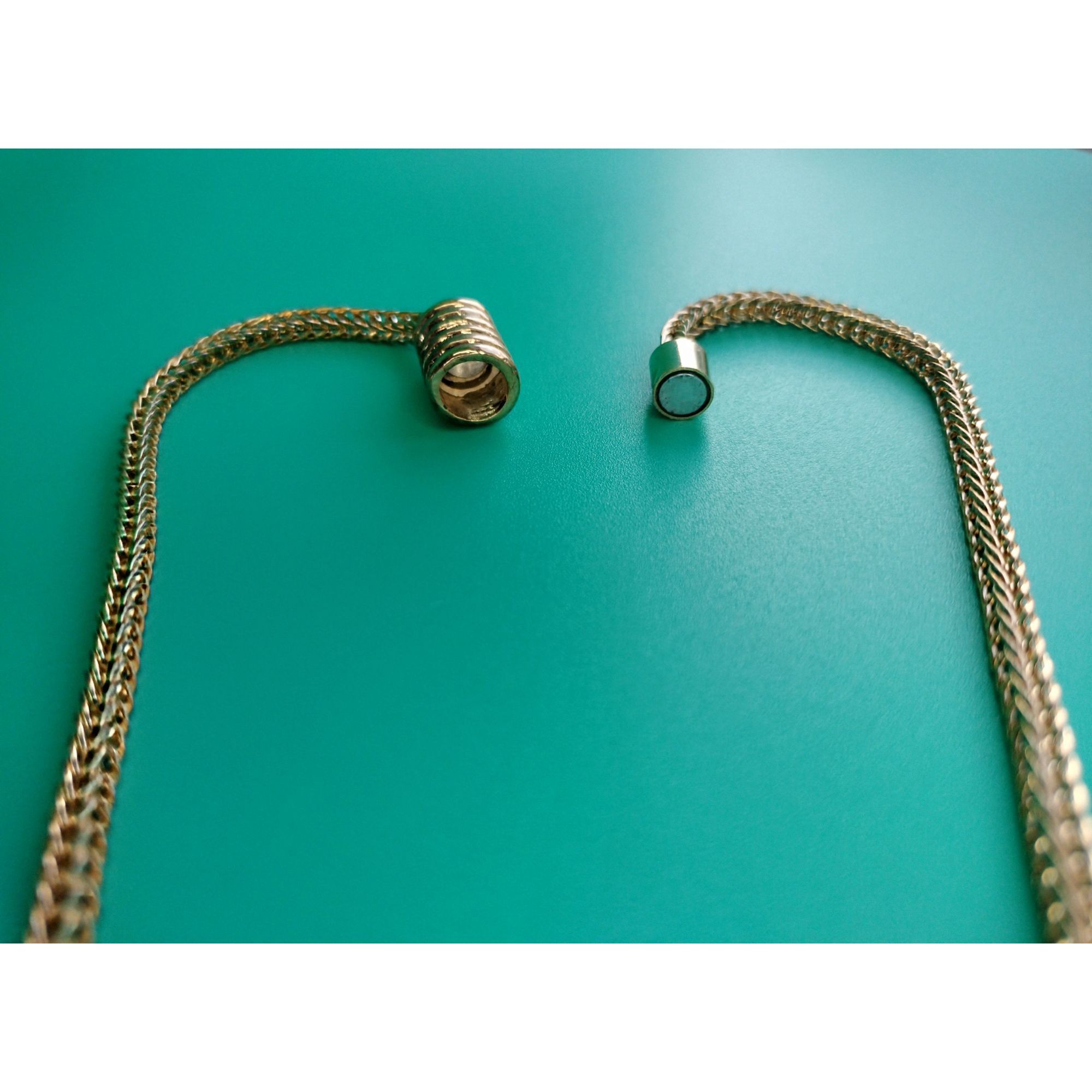 Other Vintage Gold Tone Necklace Magnetic Clasp Double Faux Pearl Size ONE SIZE - 5 Thumbnail