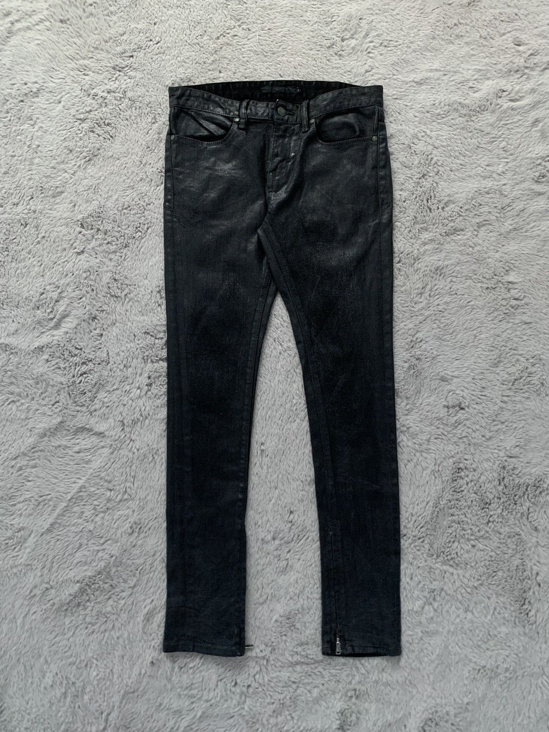 GOSTAR DE FUGA FUGA Waxed Vomit Splash Demon Fit Flared Jeans Size US 31 - 2 Thumbnail