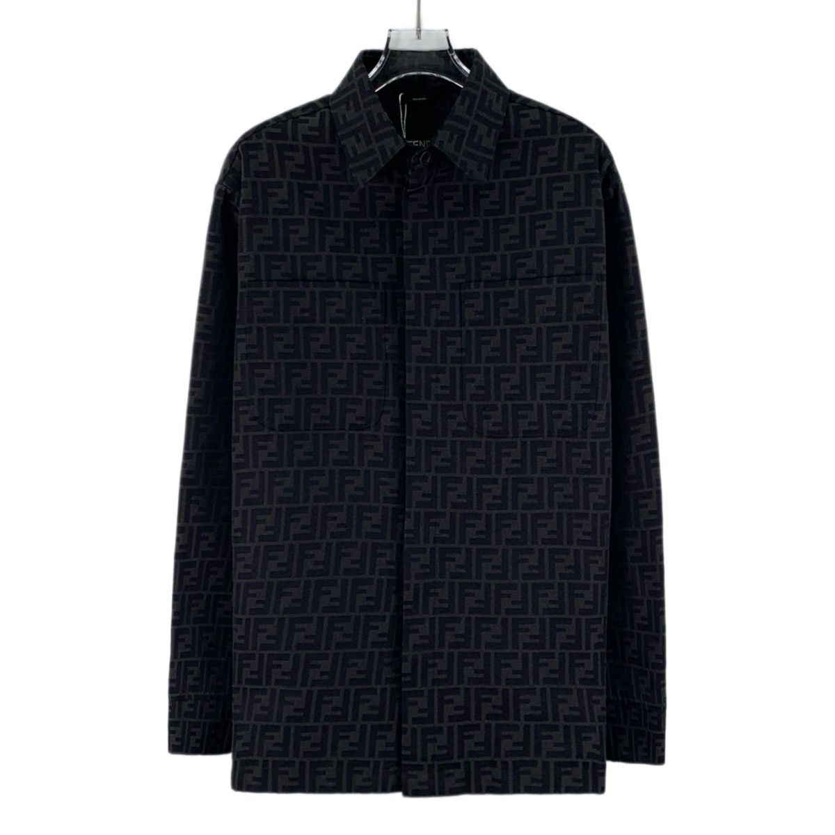 Fendi Fendi All-over FF Print Lapel Long Sleeve Shirt K26WX Size US S / EU 44-46 / 1 - 1 Thumbnail