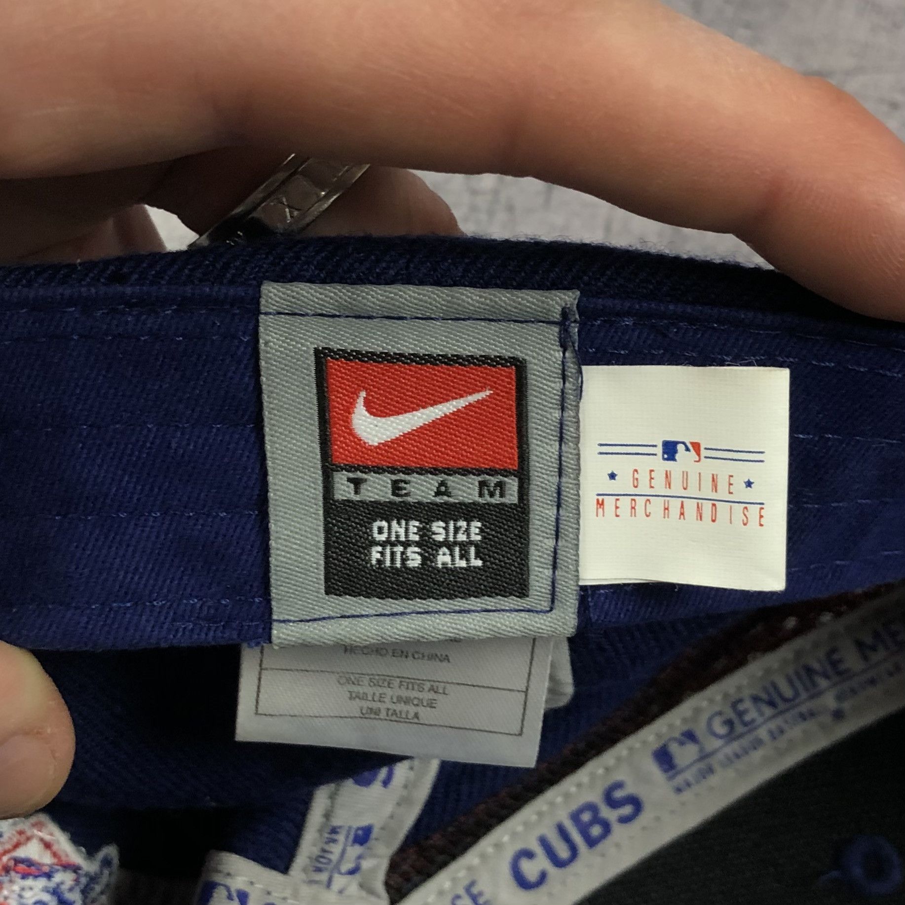 Nike Vintage 90s MLB Chicago Cubs Nike Cap Size ONE SIZE - 8 Thumbnail