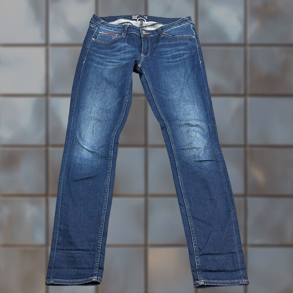 Tommy Hilfiger Tommy Hilfiger Womens Jeans Slim Skinny 32 12 Dark Blue Stretch Denim Slimming Pockets 5-Pocket Design Jeans Tailored Regular Size 34" / US 12 / IT 48 - 1 Thumbnail