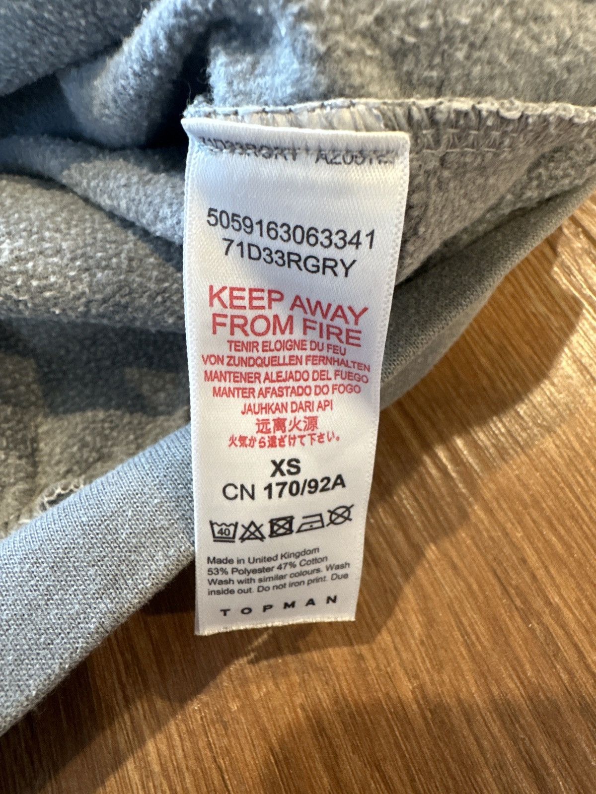 Topman Topman Berlin Grey Sweatshirt Size US XS / EU 42 / 0 - 5 Thumbnail