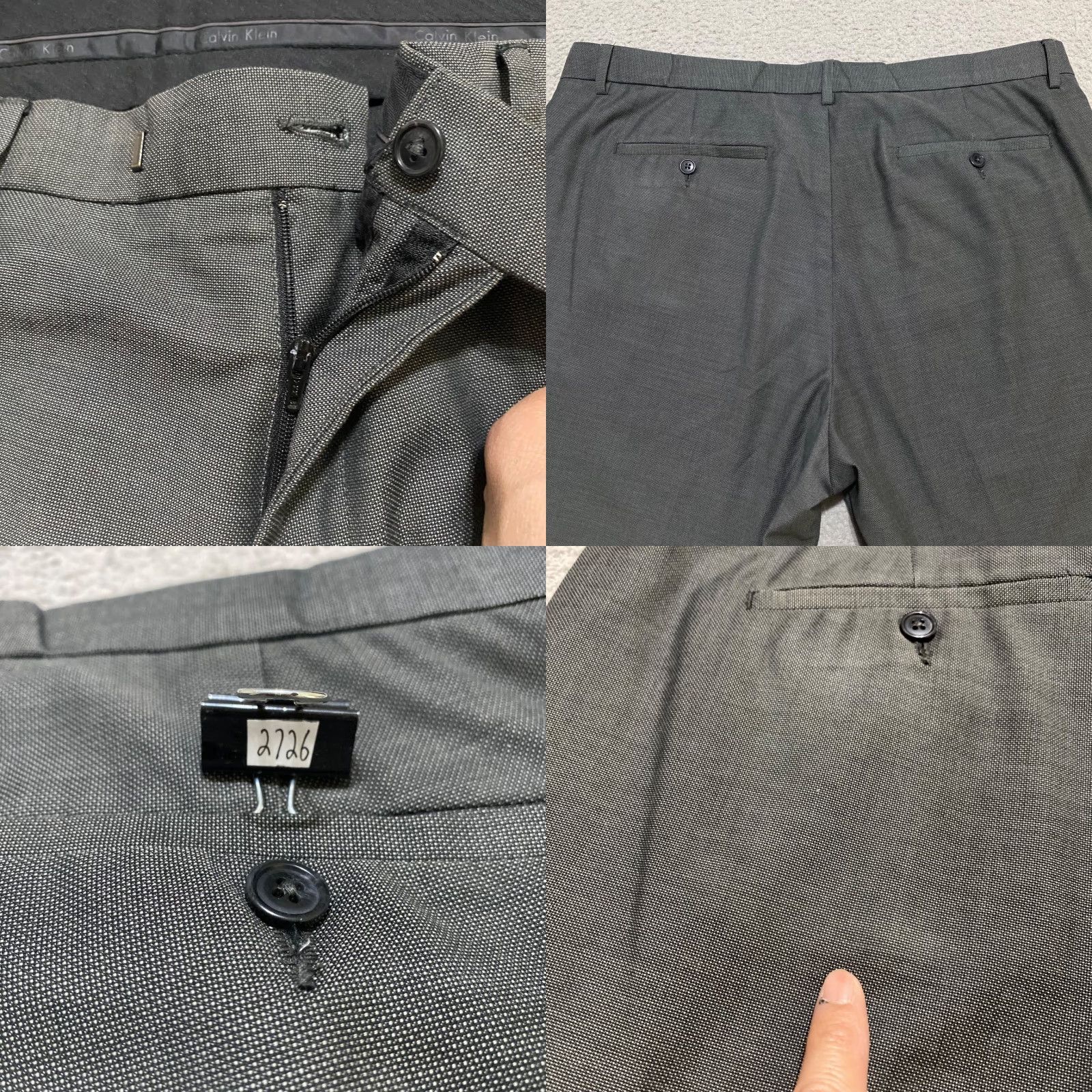 Calvin Klein Calvin Klein Dress Pants Mens 38x32 Gray Flat Front Straight Business Trousers Size US 38 / EU 54 - 8 Thumbnail