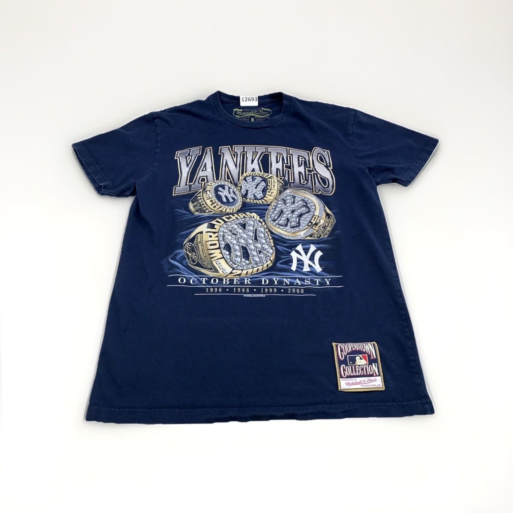 Mitchell & Ness Mitchell & Ness T-Shirt Yankees Graphic Cooperstown Collection Men’s Medium Blue Crew Neck Short Sleeve Adult M Retro 2000s Size US M / EU 48-50 / 2 - 2 Thumbnail