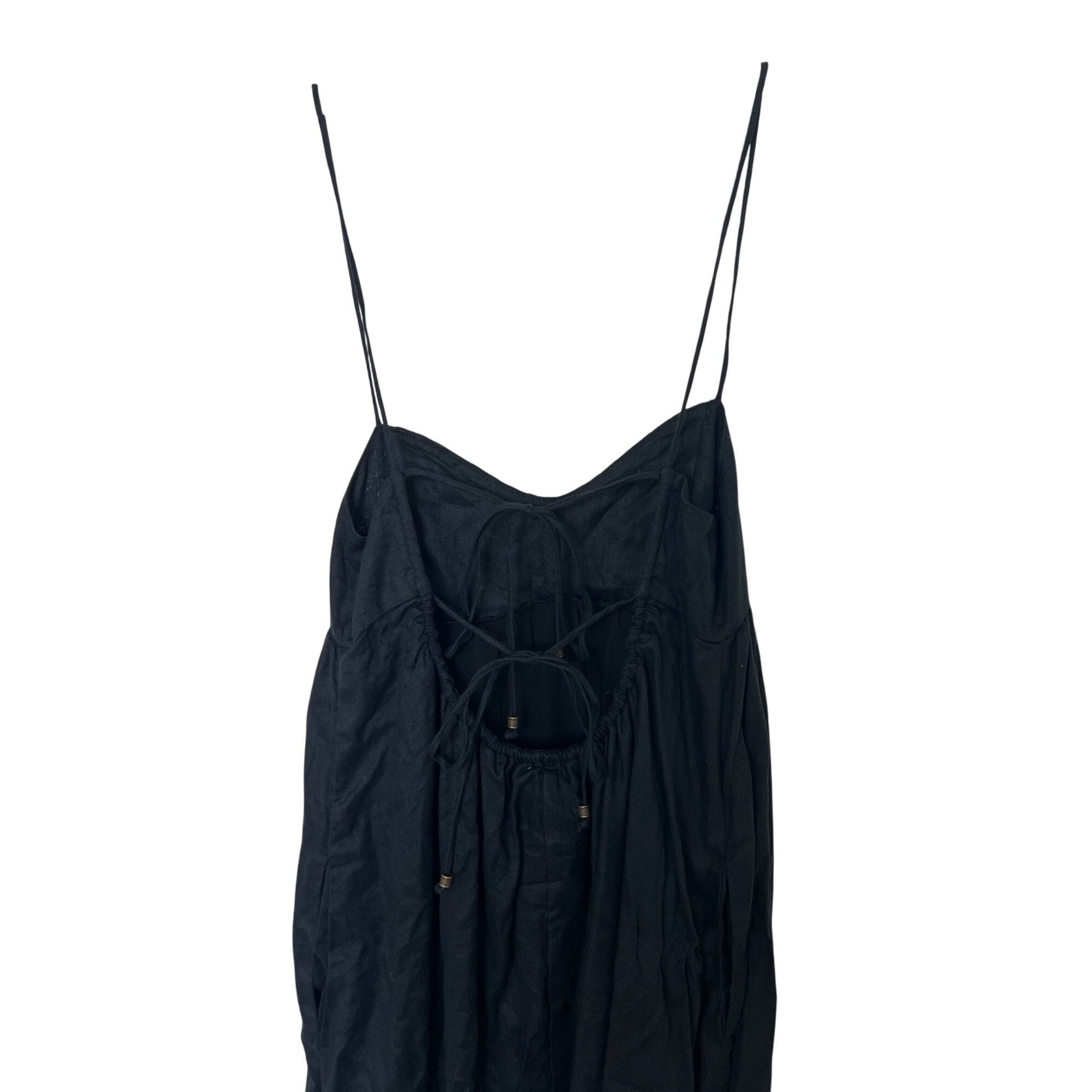 Maeve Linen Tie-Back Maxi Dress