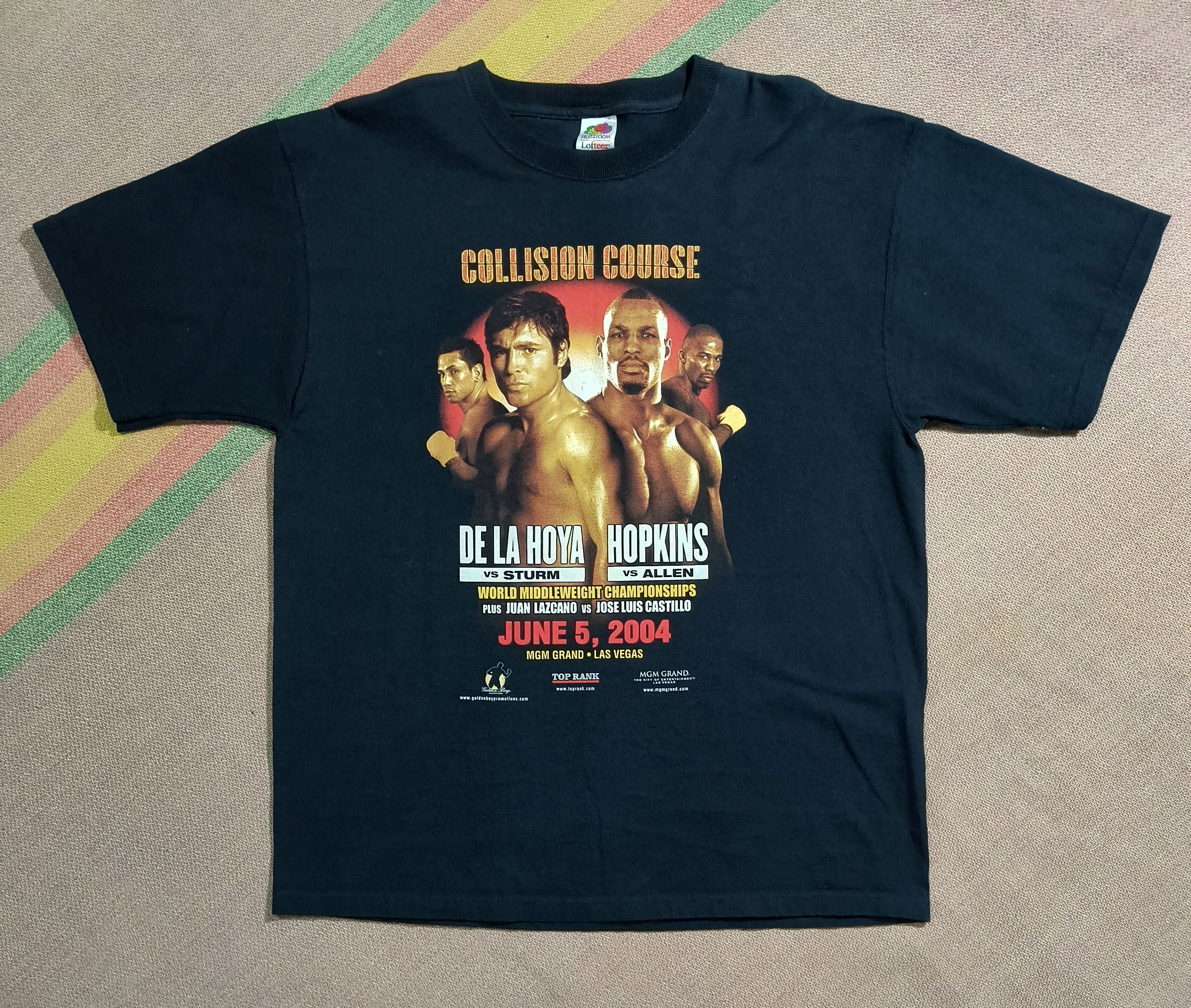 Fruit Of The Loom Vintage Y2K collision course De La Hoya vs Sturm 2004 tee Size US XL / EU 56 / 4 - 2 Thumbnail