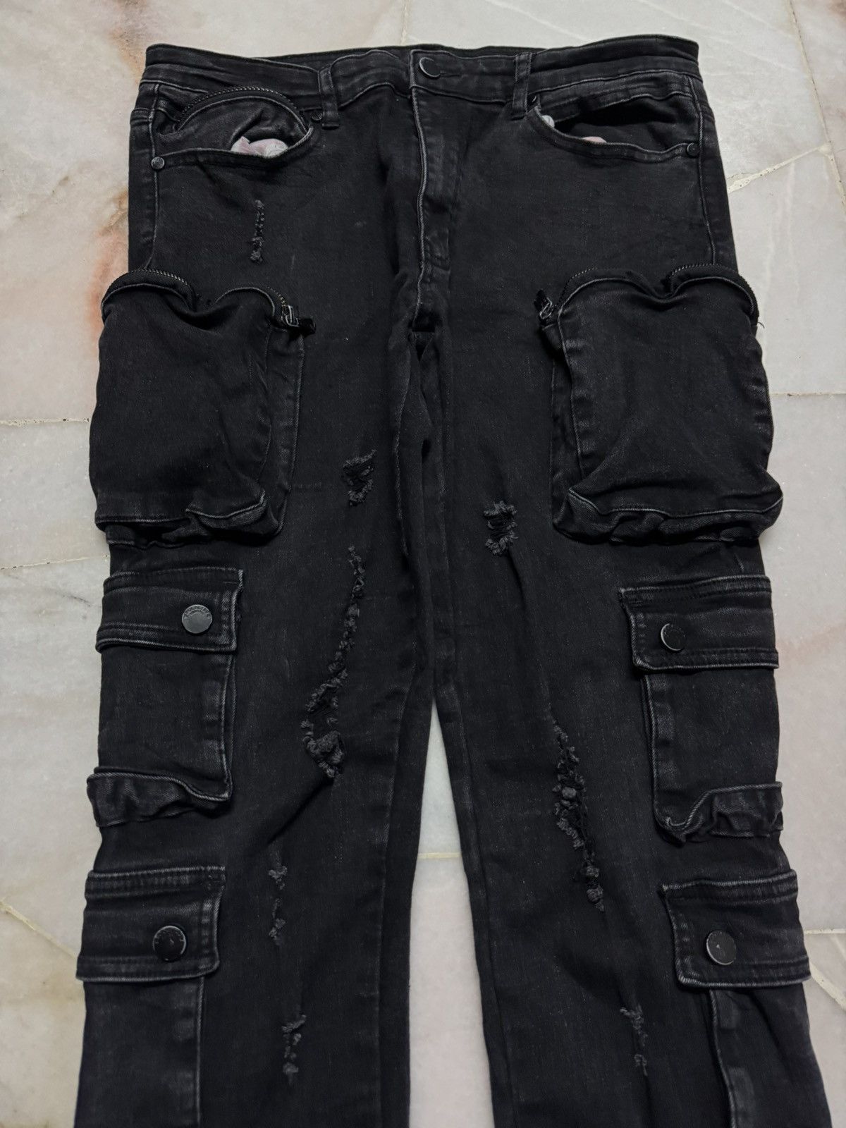 Japanese Brand LE GRANDE BLEU IFSIXWASNINE STYLE BY ROCKSTAR FLARE DENIM Size US 30 / EU 46 - 4 Thumbnail