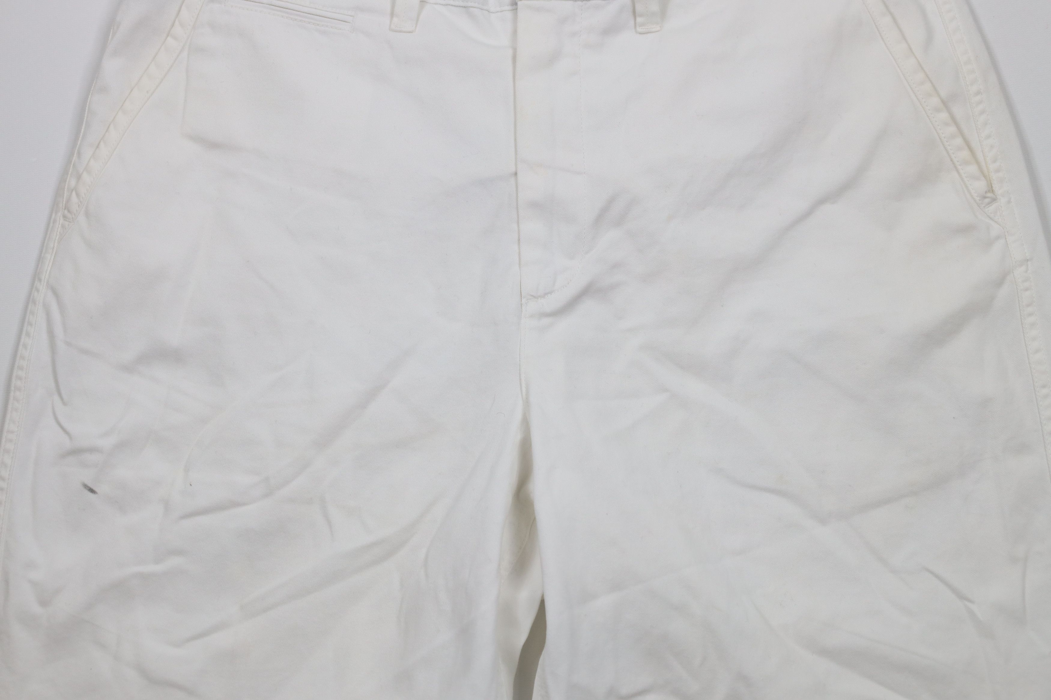 Ralph Lauren × Vintage Vintage Ralph Lauren Relaxed Fit Chino Shorts White Cotton Size US 36 / EU 52 - 3 Thumbnail