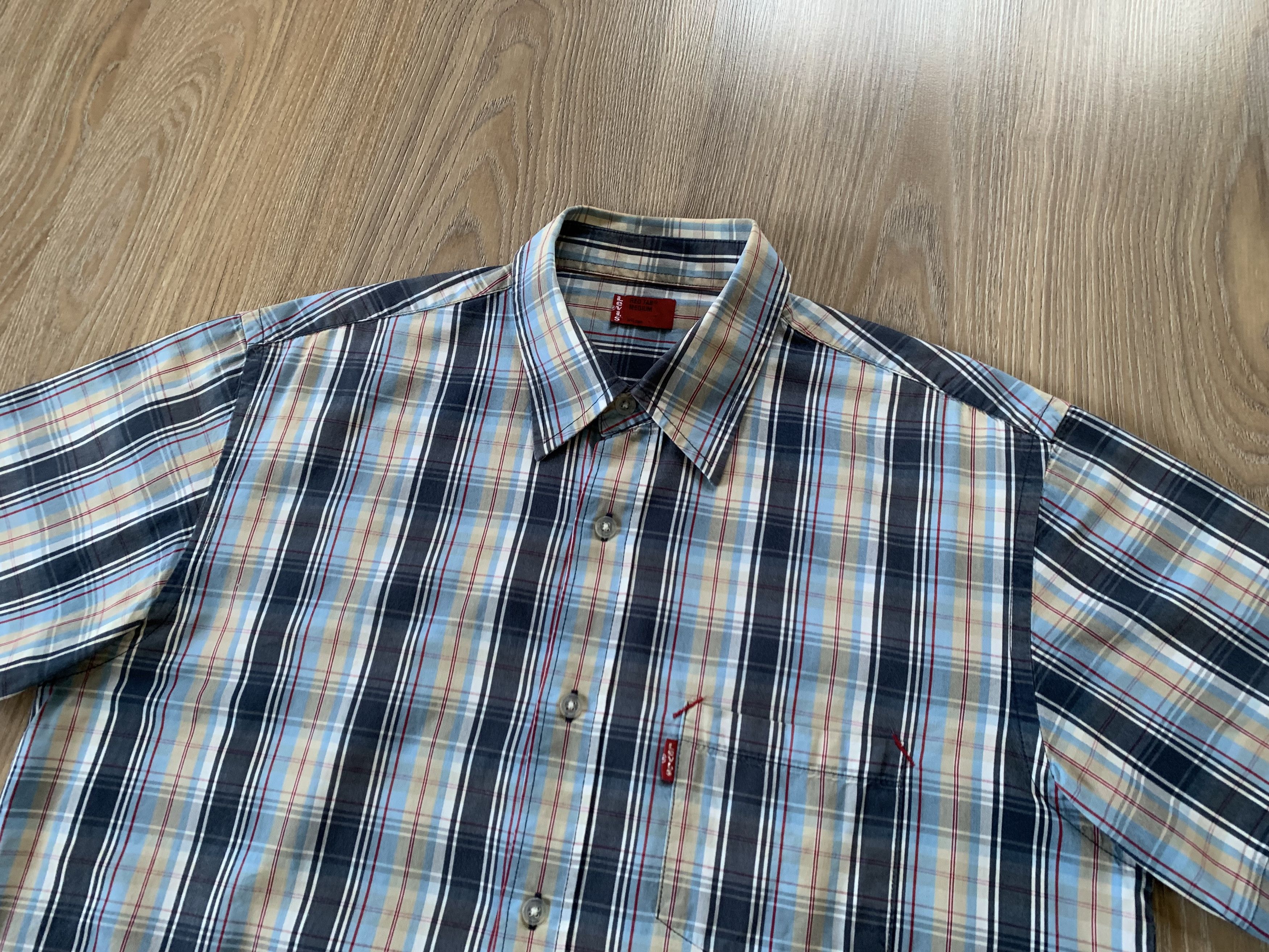 Levi's × Levi's Vintage Clothing × Vintage Levis Red Tab Pocket Plaid Short Sleeve Shirt Button Size US M / EU 48-50 / 2 - 3 Thumbnail